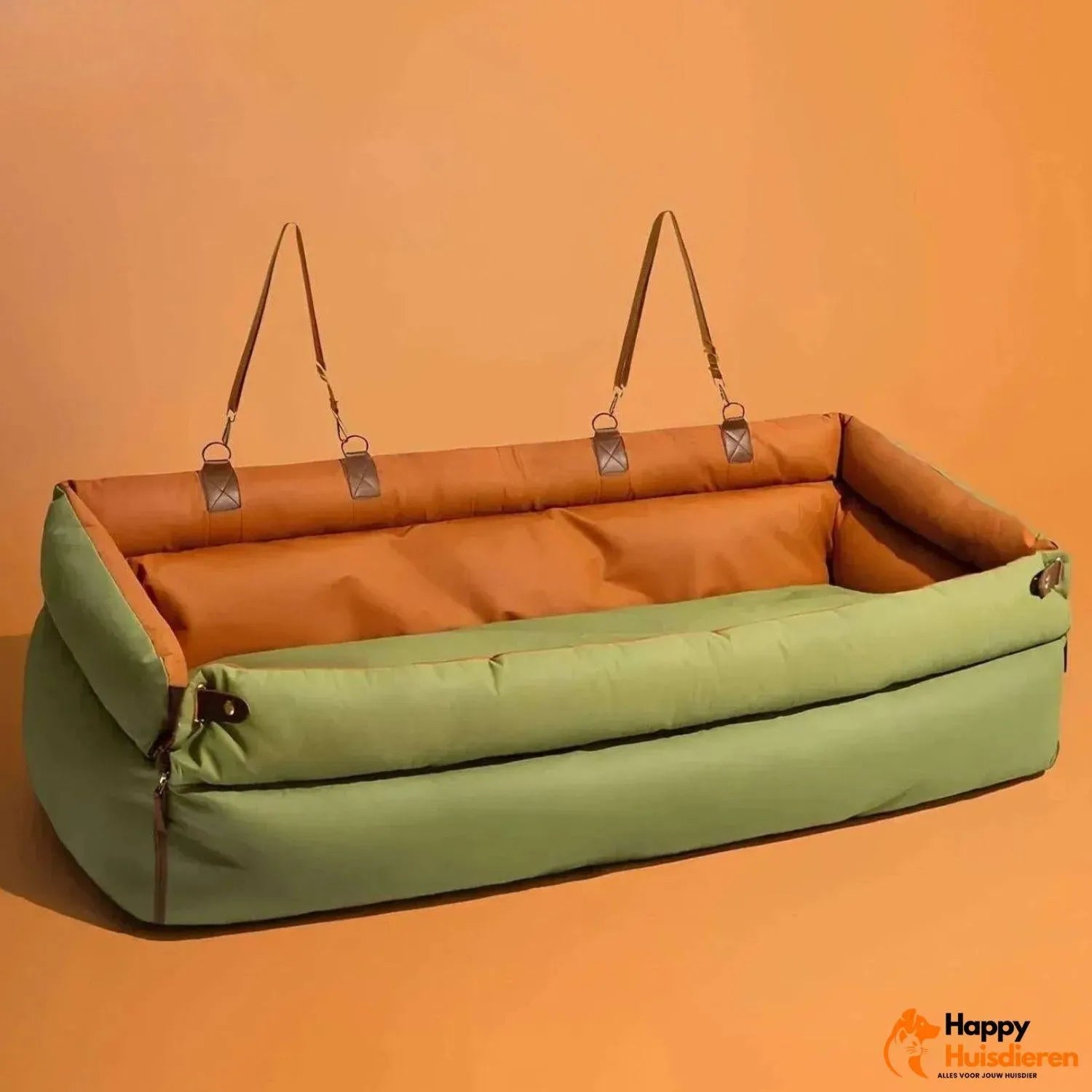 Reisgenoot voor huisdieren | Grote kunstleren autostoel voor honden met verhoogd zitcomfort