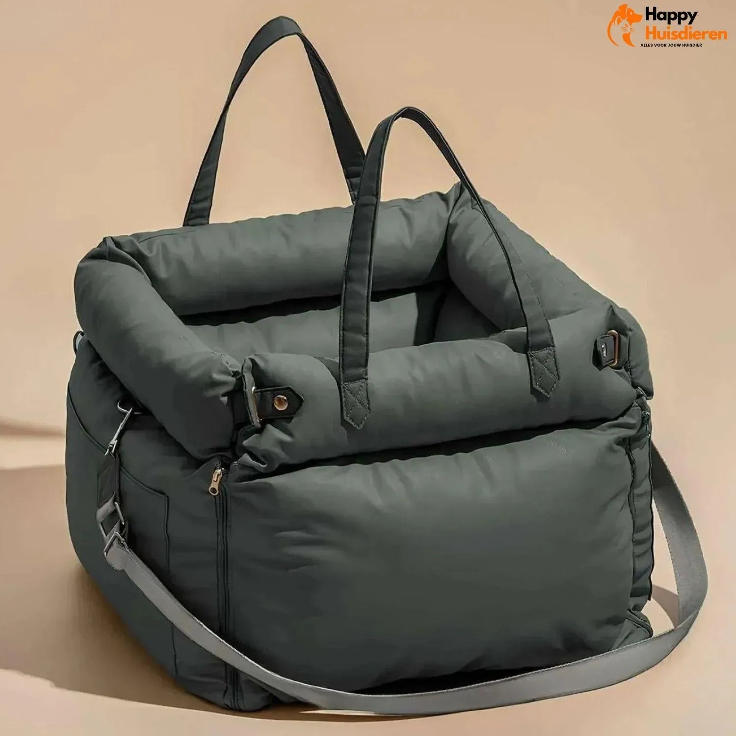 Reisgenoot voor huisdieren | Grote kunstleren autostoel voor honden met verhoogd zitcomfort