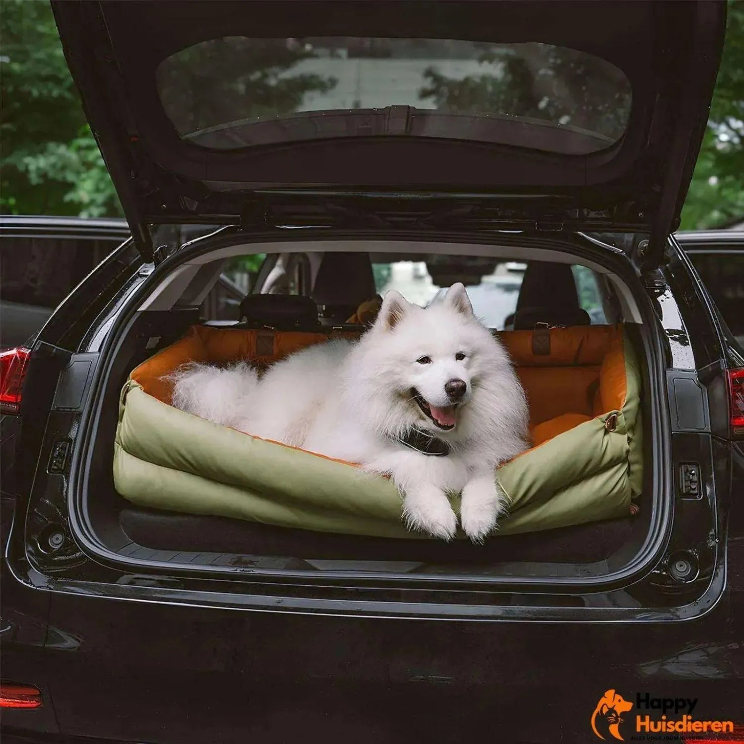 Reisgenoot voor huisdieren | Grote kunstleren autostoel voor honden met verhoogd zitcomfort