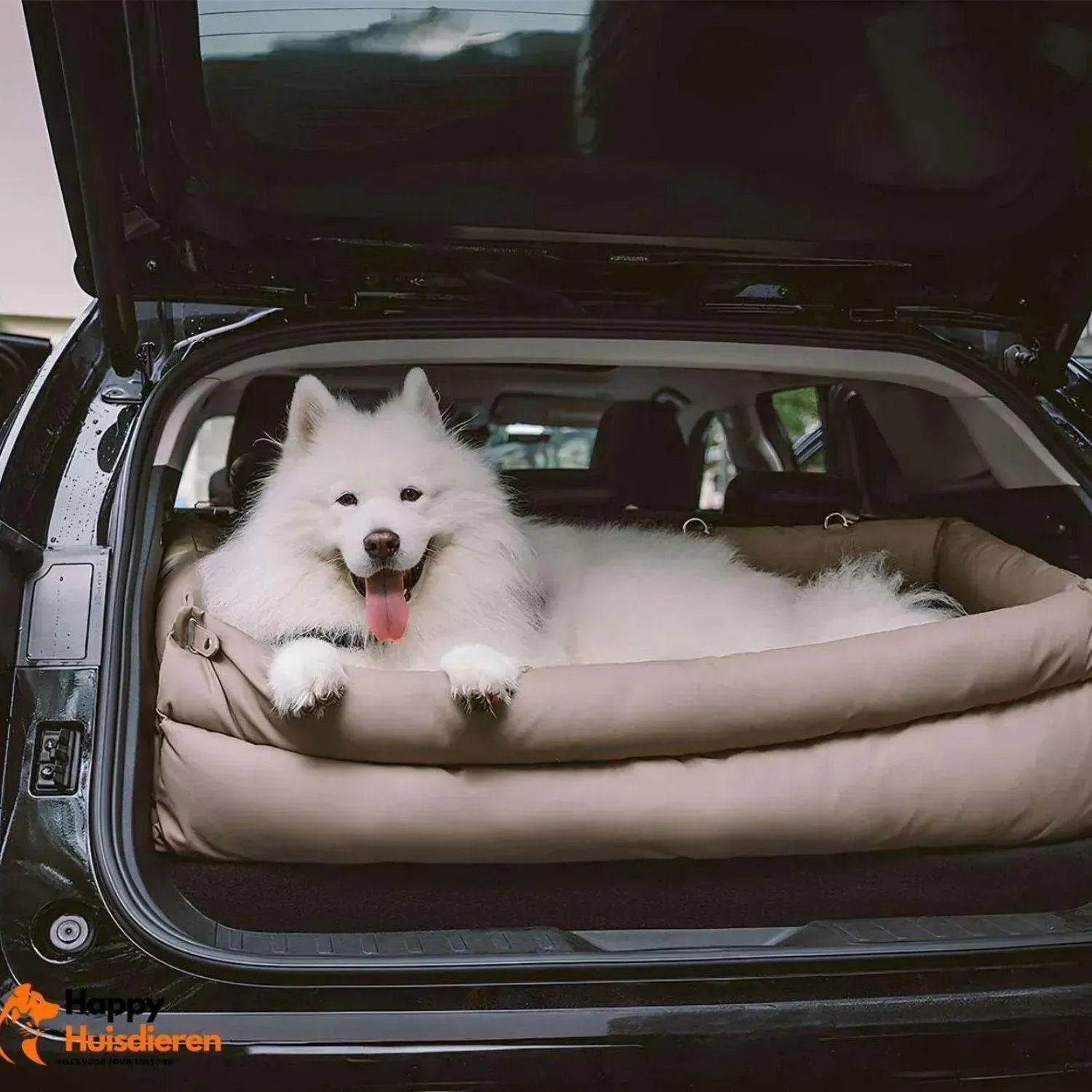 Reisgenoot voor huisdieren | Grote kunstleren autostoel voor honden met verhoogd zitcomfort