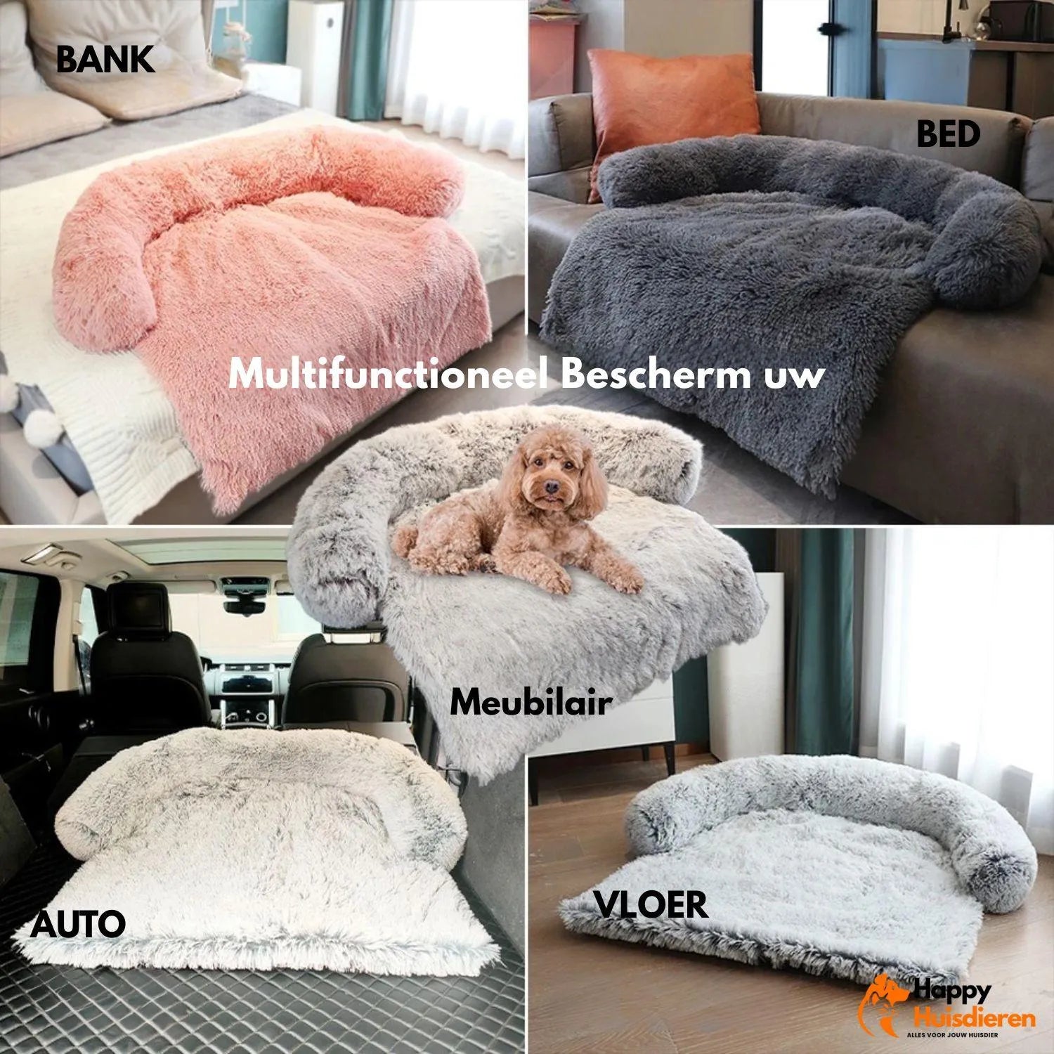 RelaxPup | Waterdichte Hondenmat met Pluche Comfort & Antislip Onderkant
