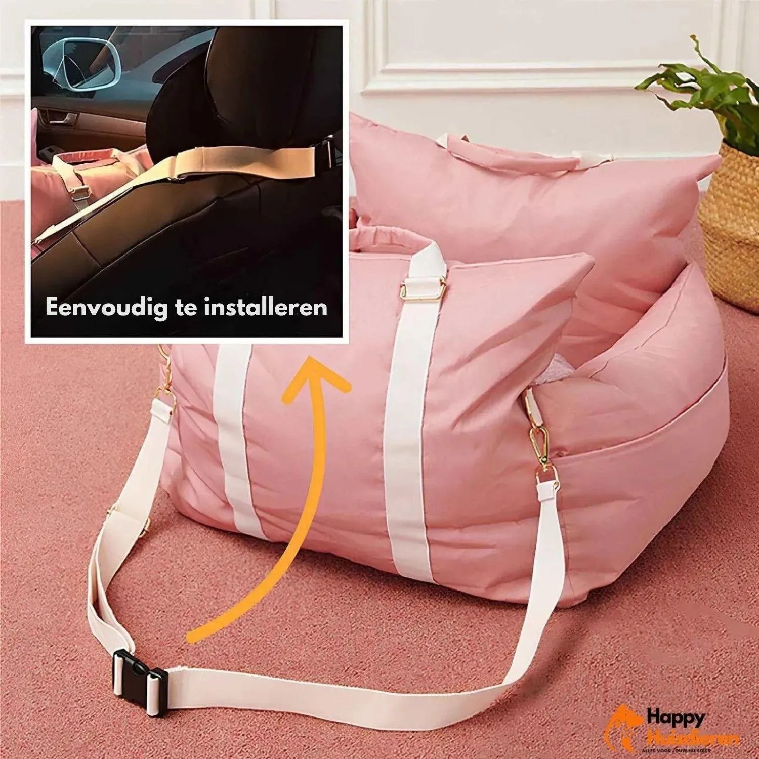 RoadPaws Lounge | Luxe autostoelbed voor honden met verhoogde bescherming