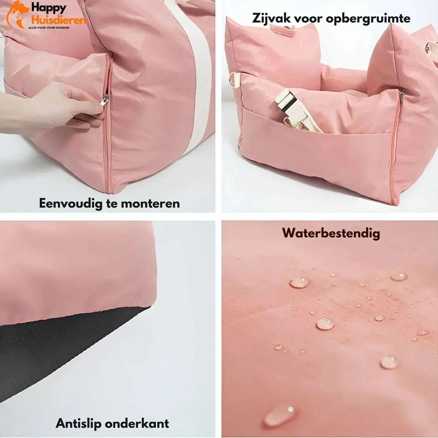 RoadPaws Lounge | Luxe autostoelbed voor honden met verhoogde bescherming