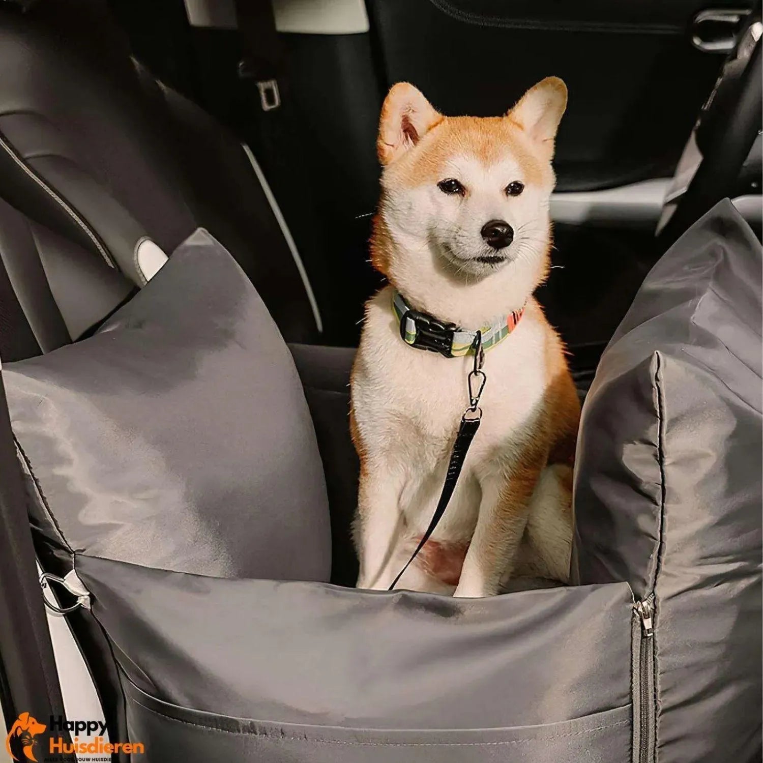 RoadPaws Lounge | Luxe autostoelbed voor honden met verhoogde bescherming