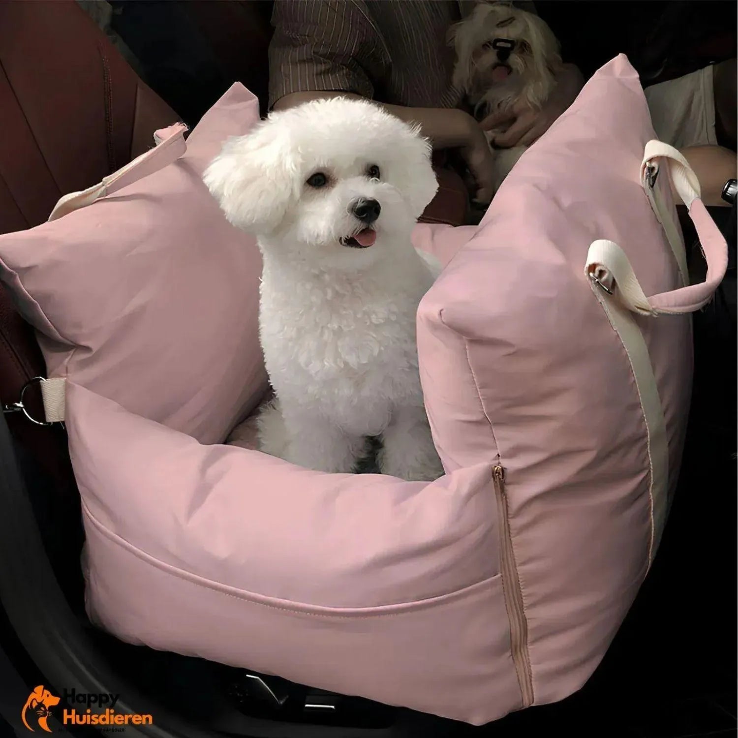 RoadPaws Lounge | Luxe autostoelbed voor honden met verhoogde bescherming