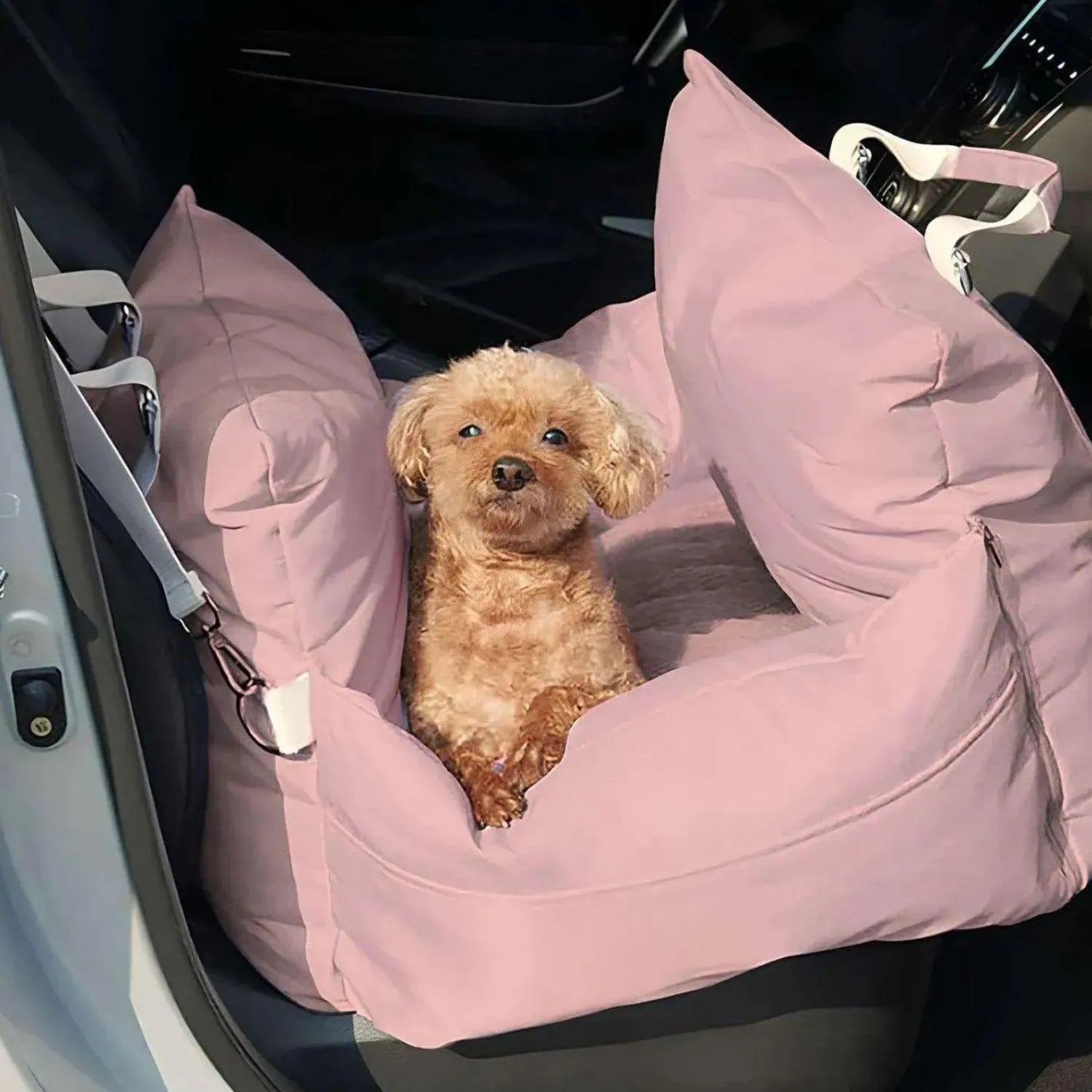 RoadPaws Lounge | Luxe autostoelbed voor honden met verhoogde bescherming