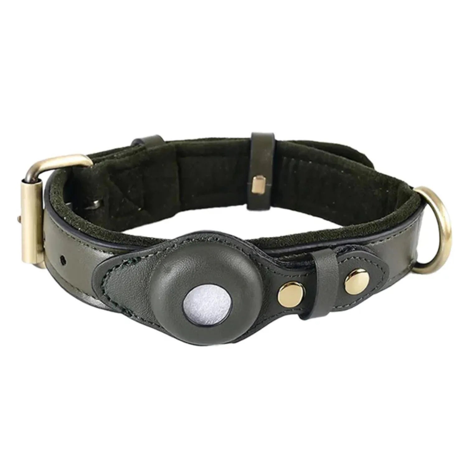 SafeTrack Collar | AirTag hondenhalsband met zachte voering & veilige houder