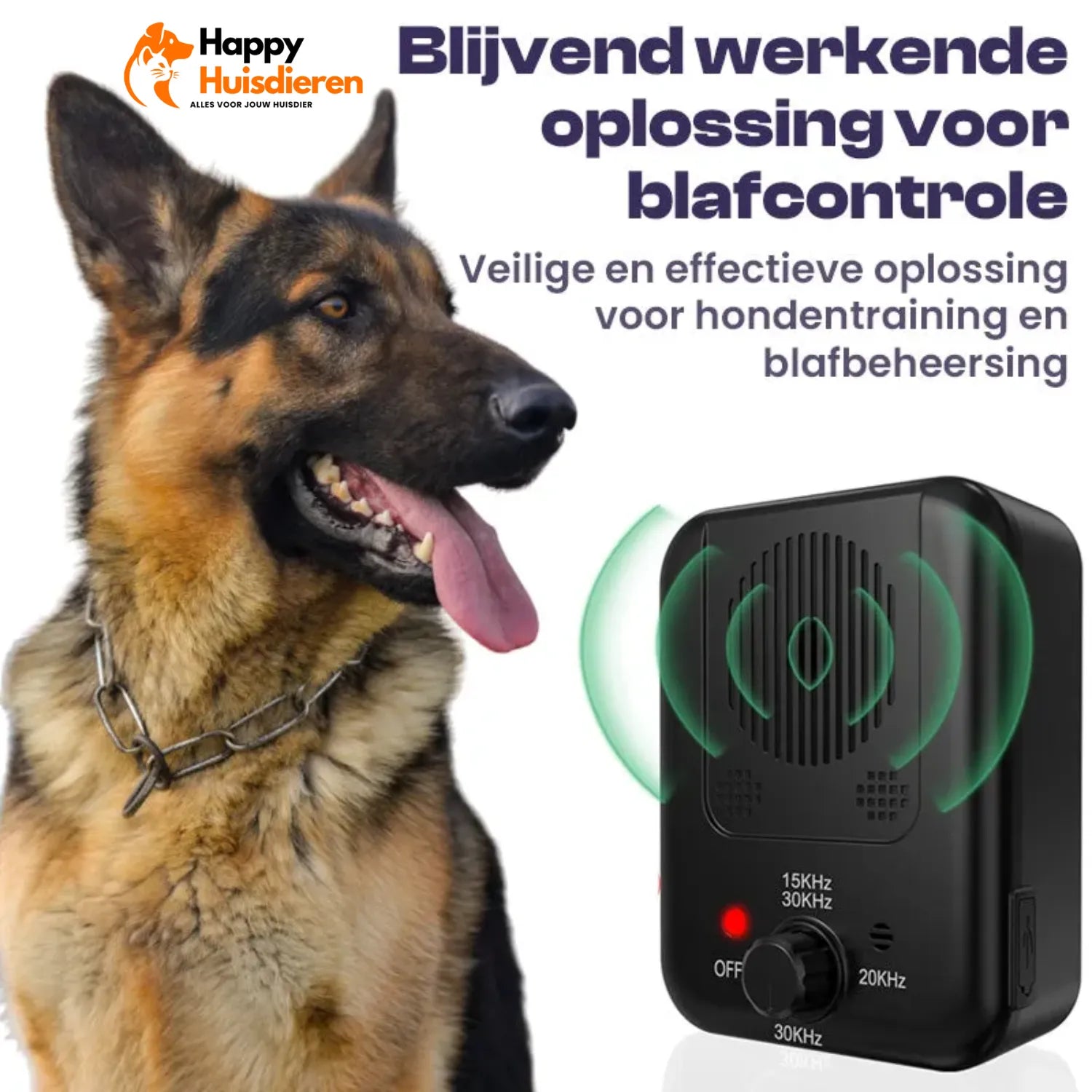 SilentPup | Diervriendelijk Ultrasoon Anti-Blaf Apparaat – pijnvrij, stil & oplaadbaar