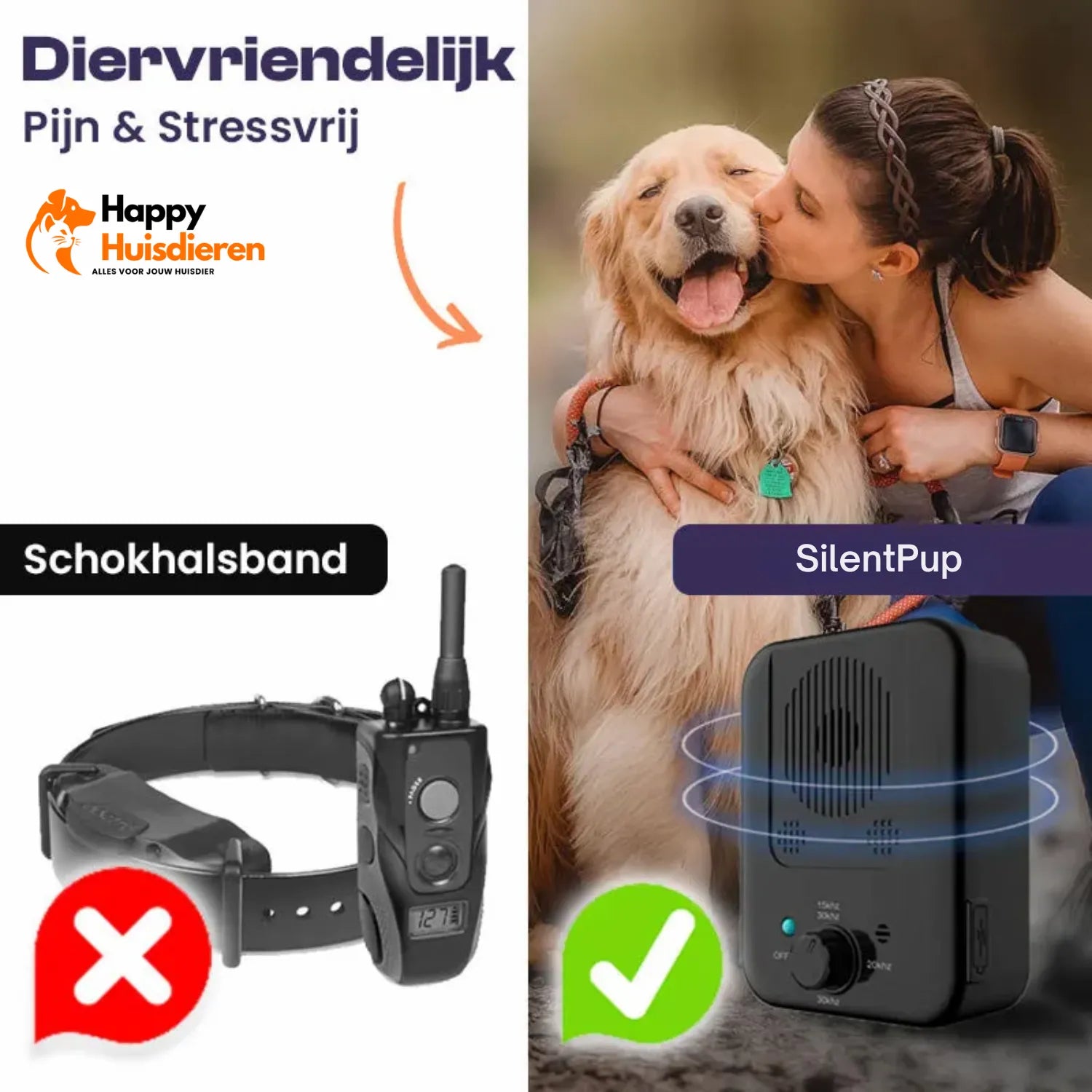 SilentPup | Diervriendelijk Ultrasoon Anti-Blaf Apparaat – pijnvrij, stil & oplaadbaar
