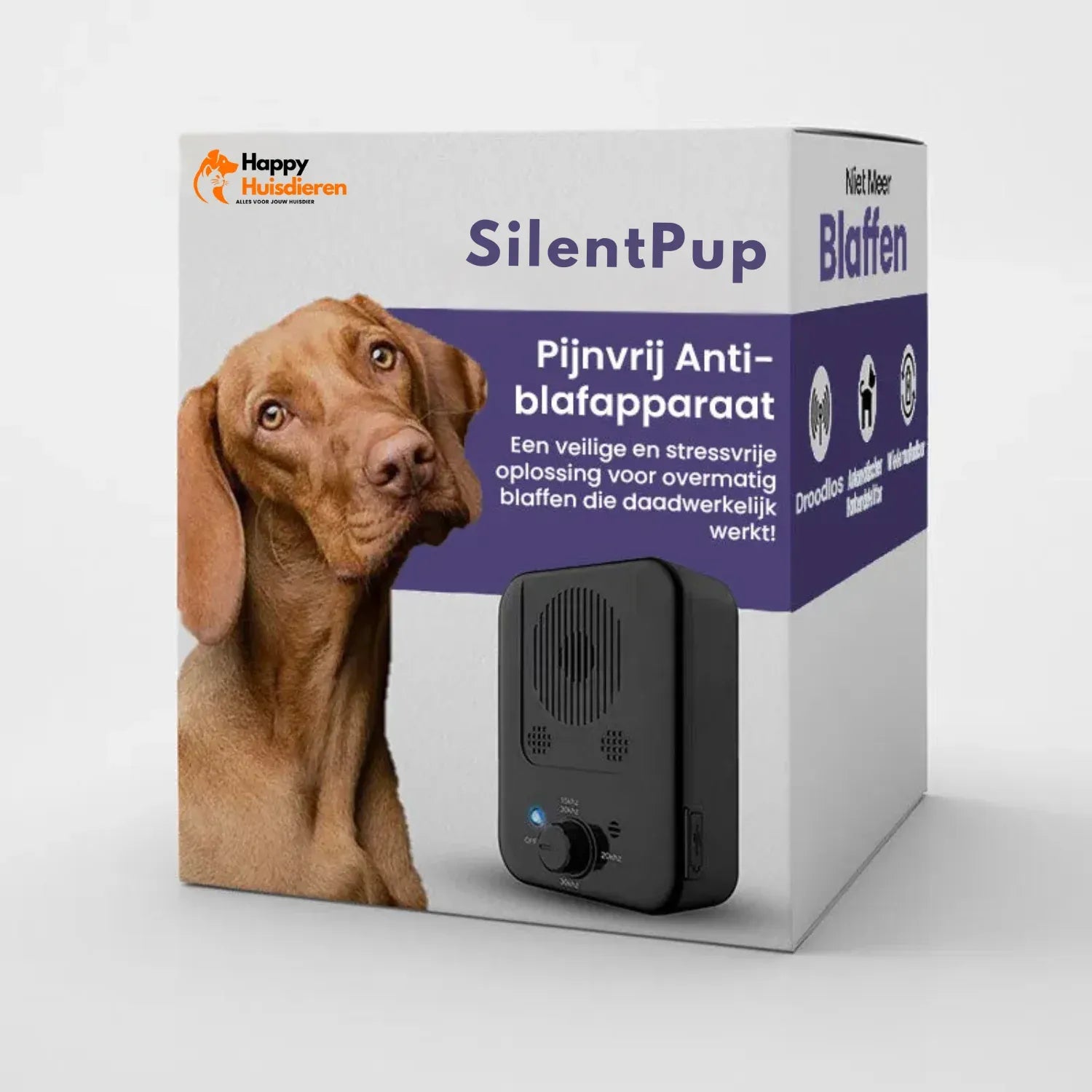 SilentPup | Diervriendelijk Ultrasoon Anti-Blaf Apparaat – pijnvrij, stil & oplaadbaar
