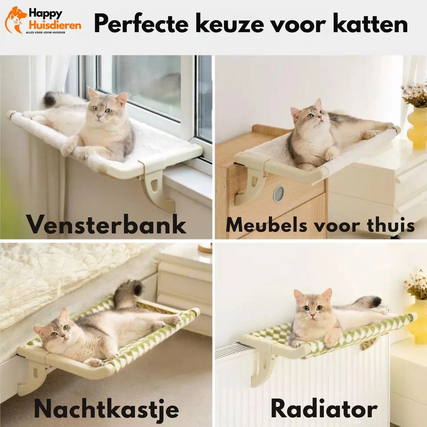 SleepyPerch | Hangend kattenbed voor comfort naast bed of raam