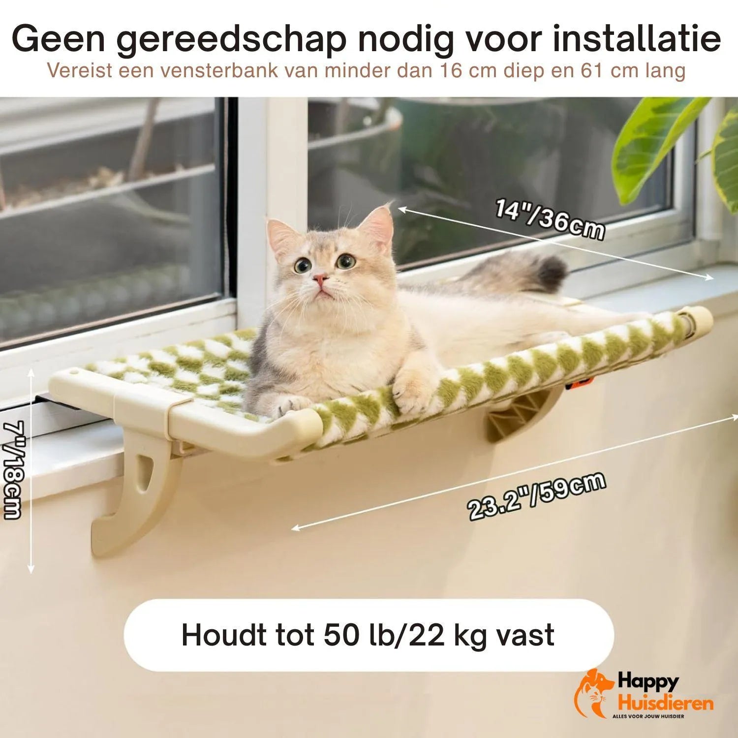 SleepyPerch | Hangend kattenbed voor comfort naast bed of raam