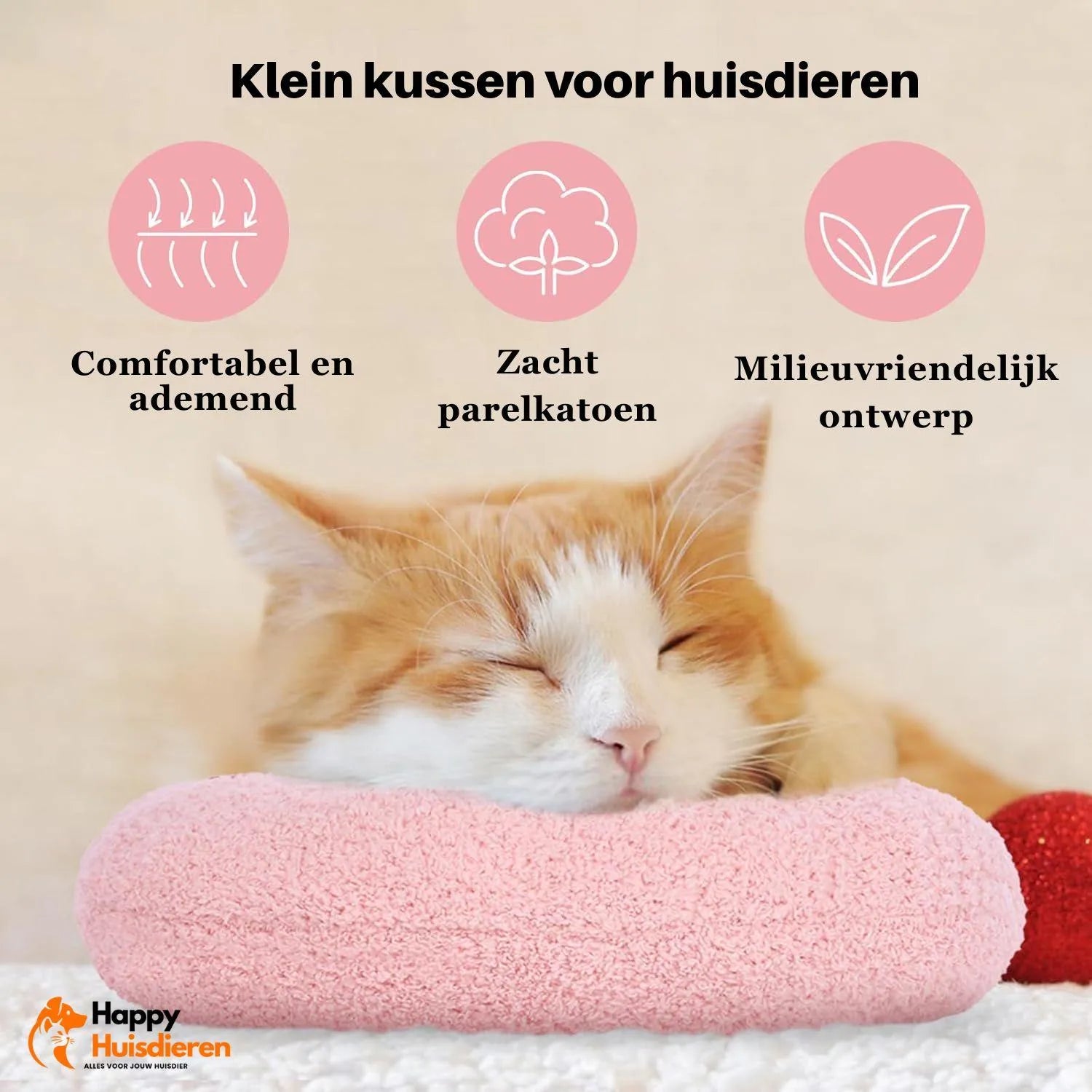 SnugPillow | Zacht huisdierkussentje van parelkatoen – compact & wasbaar
