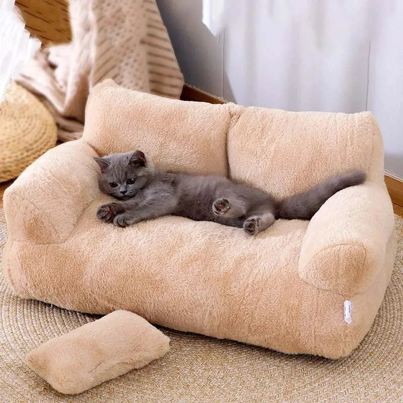 SnugPurr Sofa | Kattenbed pluche antislip met kussen