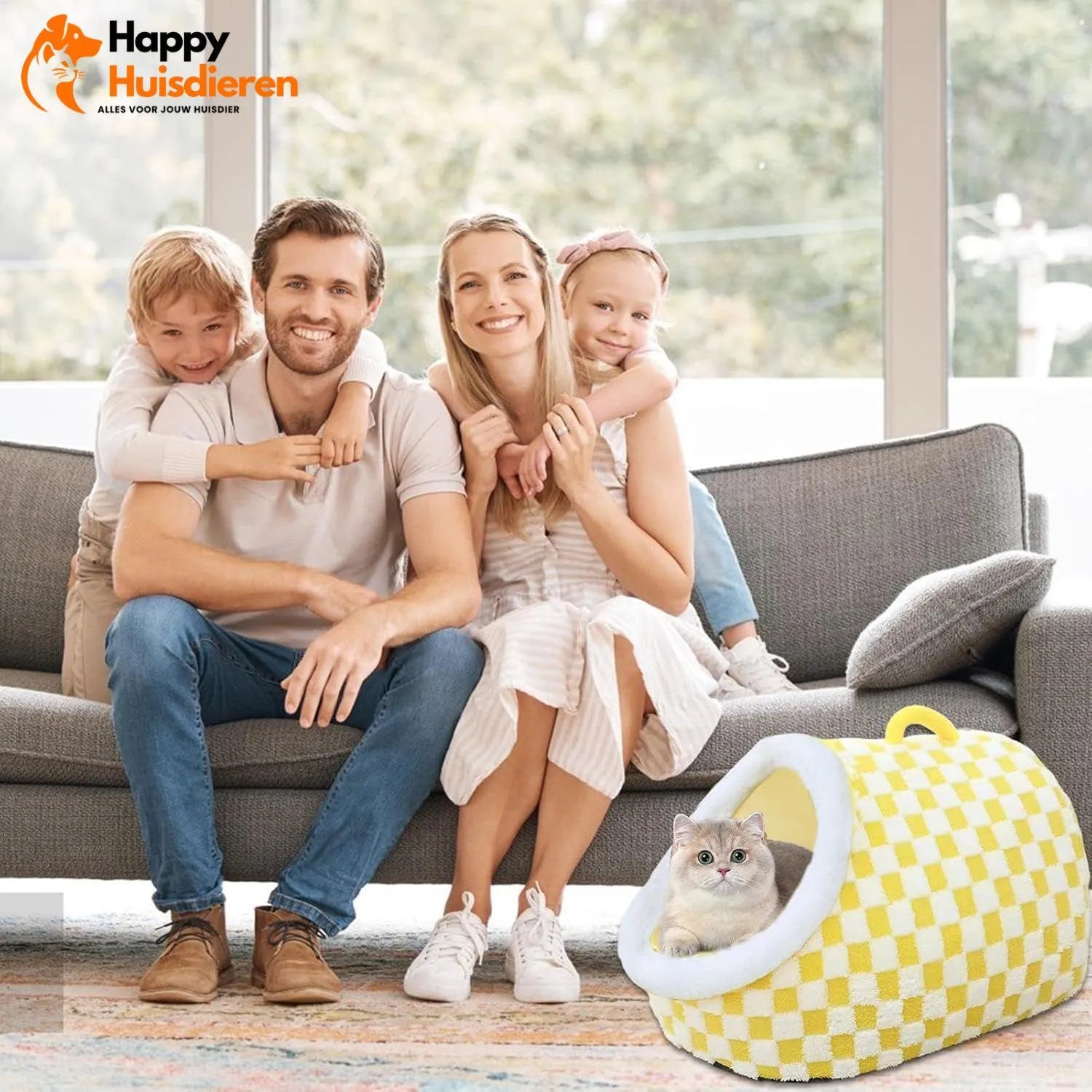 Snuggle Pups | Comfortabele Pluche Mand voor Honden & Katten – Zacht & Kalmerend