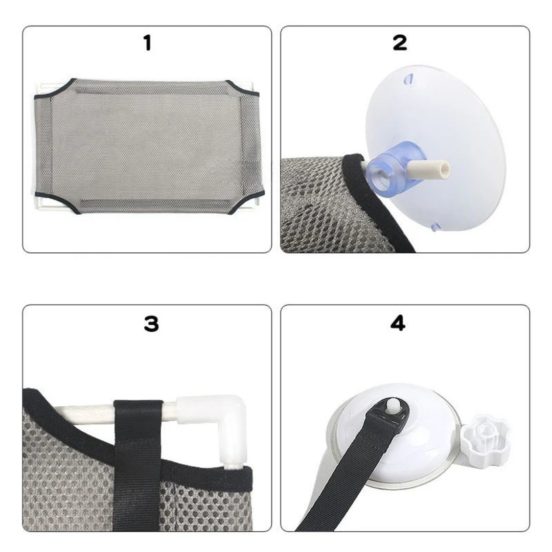 SunNapper Raamhangmat | Katten hangmat mesh voor zonnig relaxen