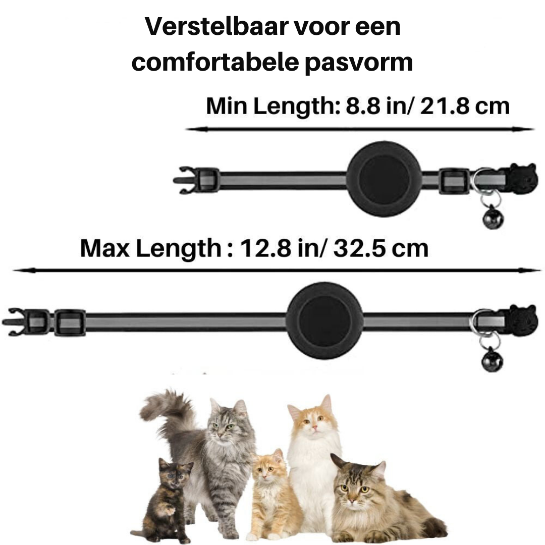 TrackTail Collar | Katten GPS halsband met veiligheidsluiting