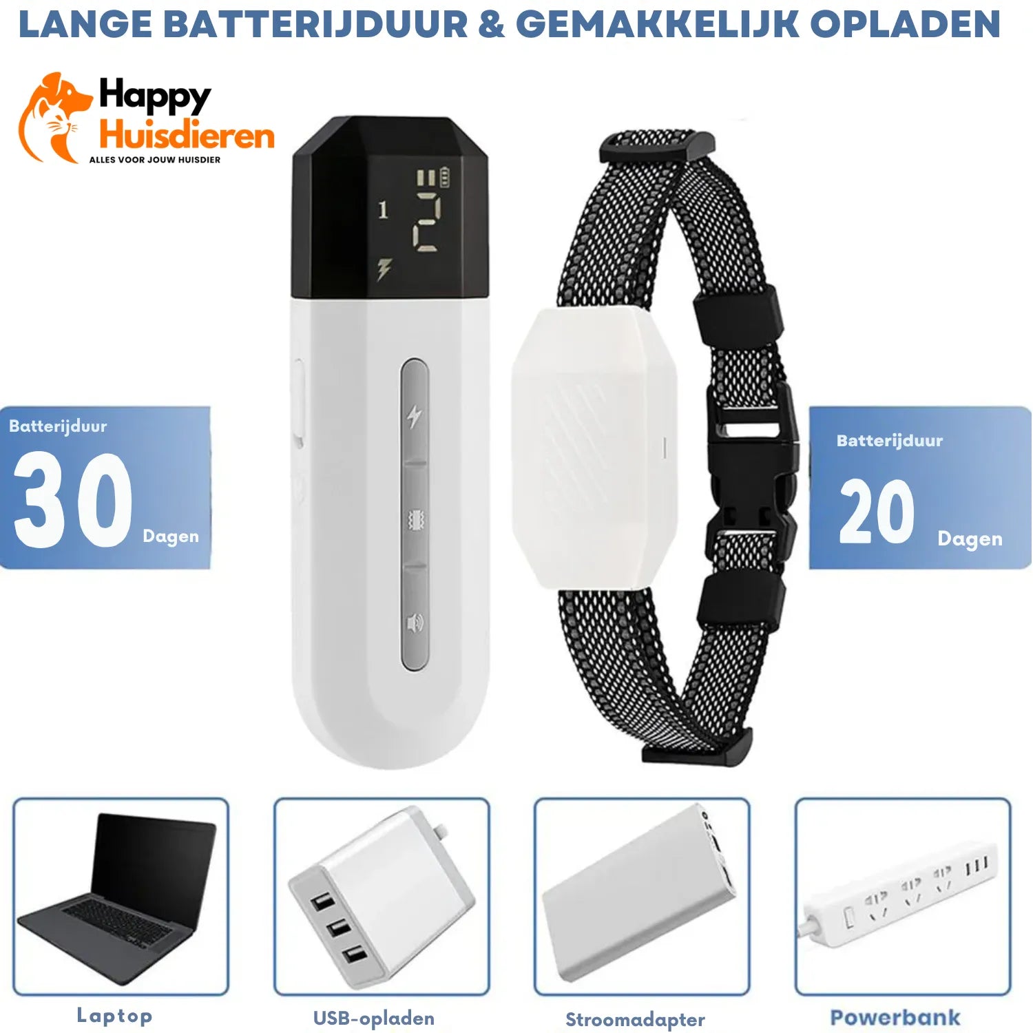 TrainPro | Diervriendelijke Trainingshalsband met Afstandsbediening en Verstelbaar - Groot Bereik