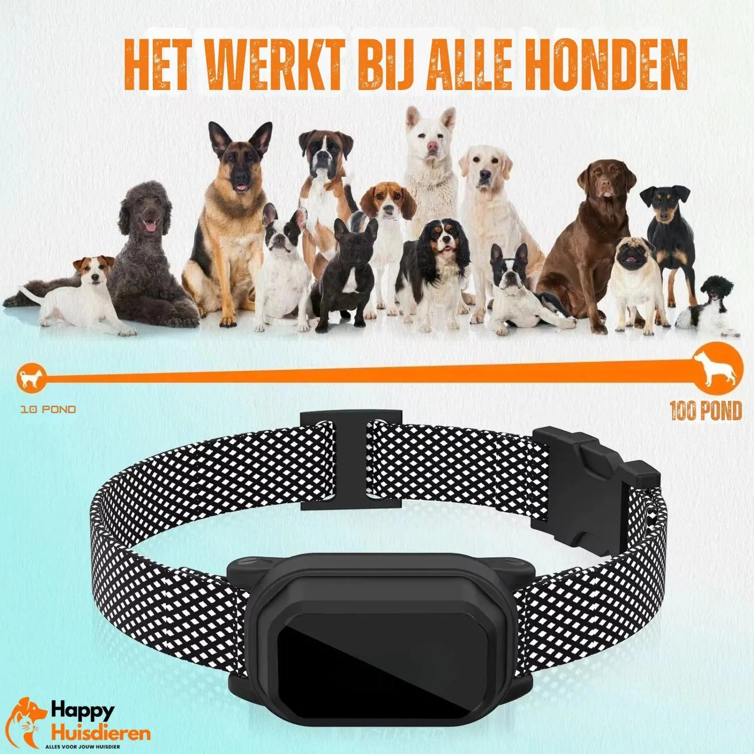 TrainerTech Pro | Waterdichte Oplaadbare Hondentrainingshalsband met Afstandsbediening