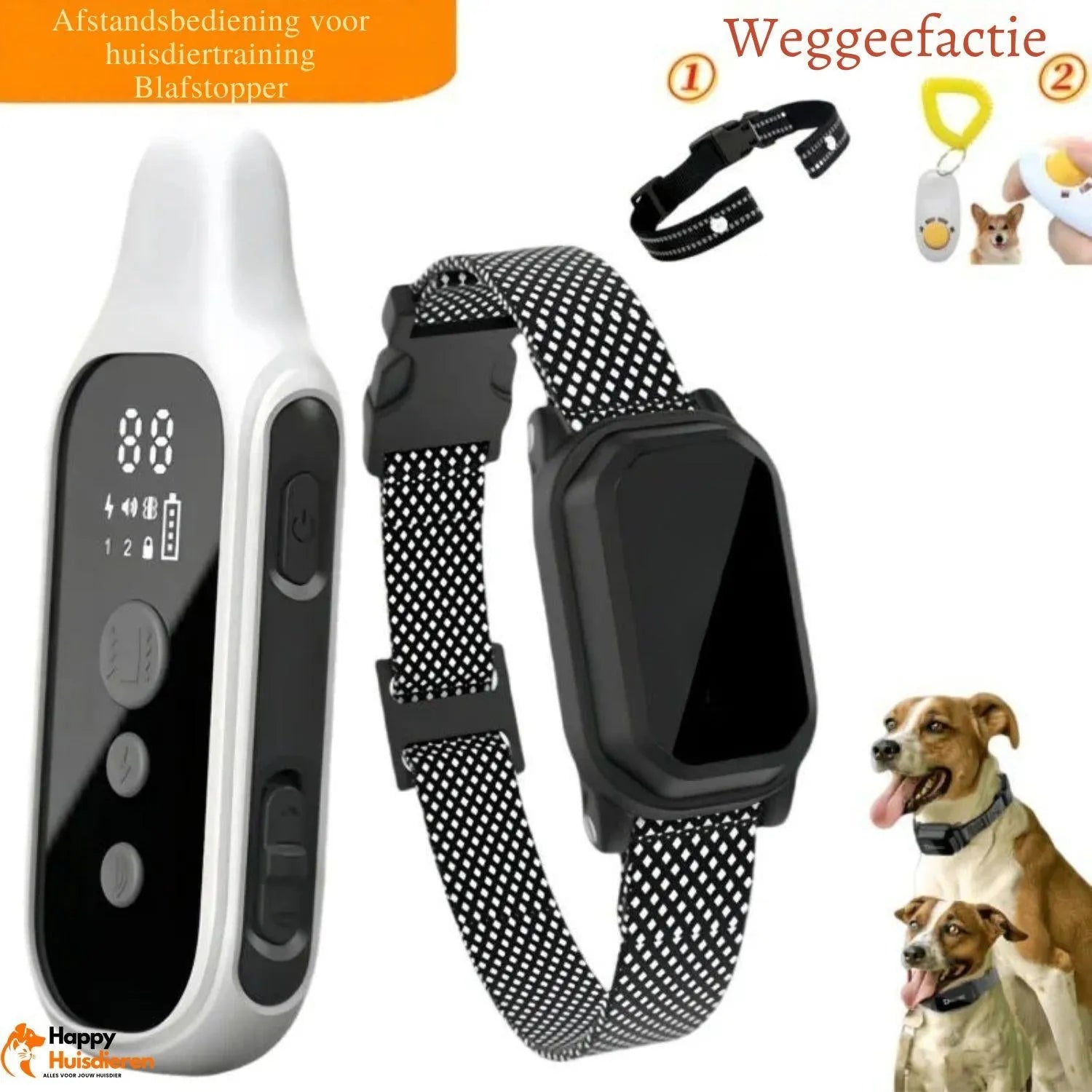 TrainerTech Pro | Waterdichte Oplaadbare Hondentrainingshalsband met Afstandsbediening