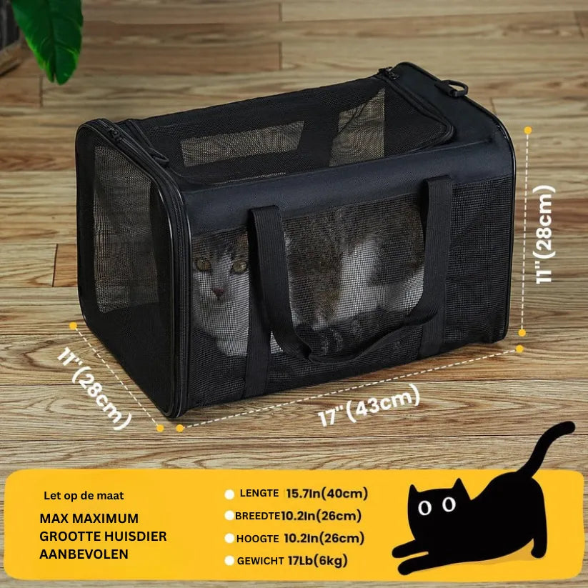 TravelPaw Draagtas | Opvouwbare Lichtgewicht Huisdierdrager voor Honden en Katten