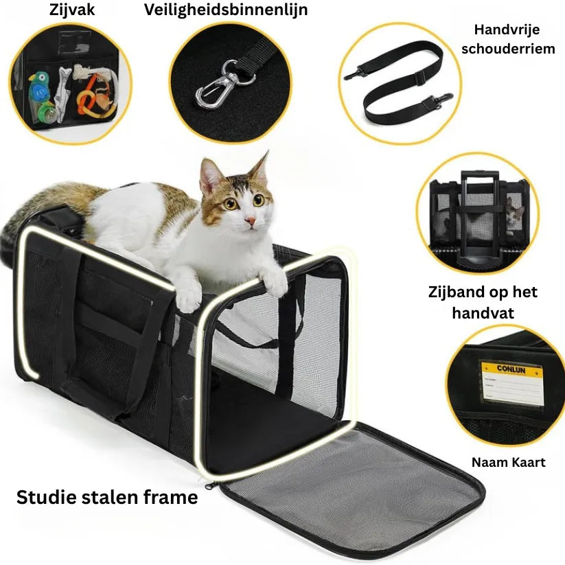 TravelPaw Draagtas | Opvouwbare Lichtgewicht Huisdierdrager voor Honden en Katten