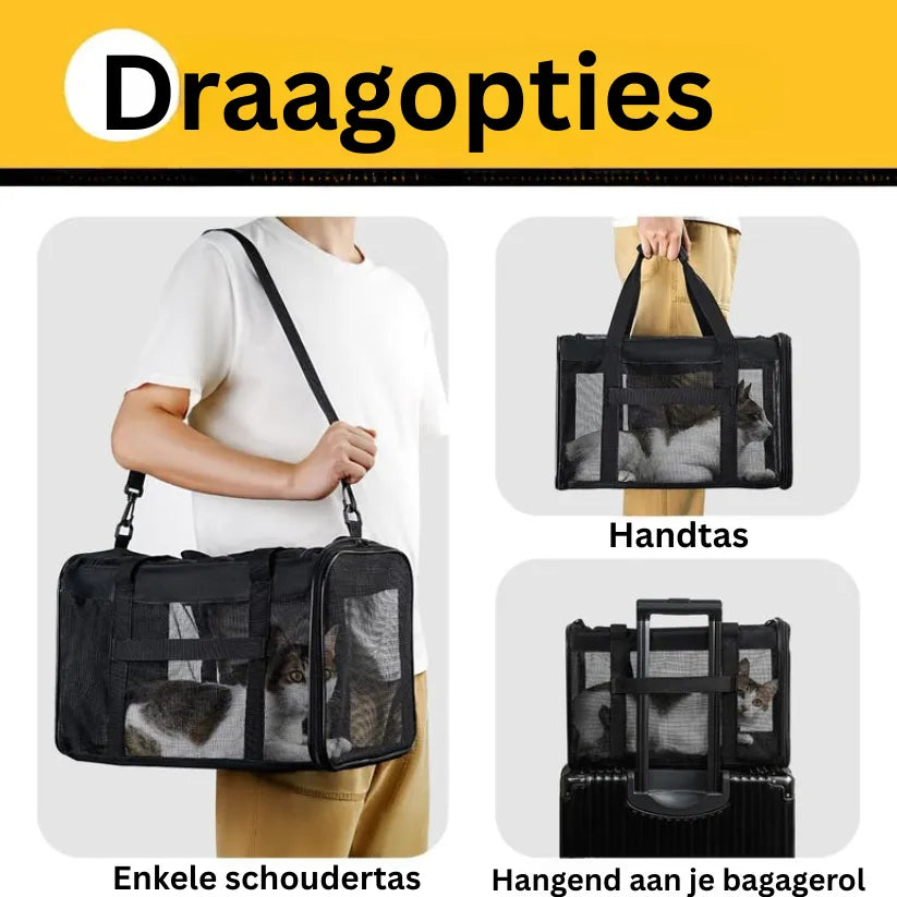 TravelPaw Draagtas | Opvouwbare Lichtgewicht Huisdierdrager voor Honden en Katten