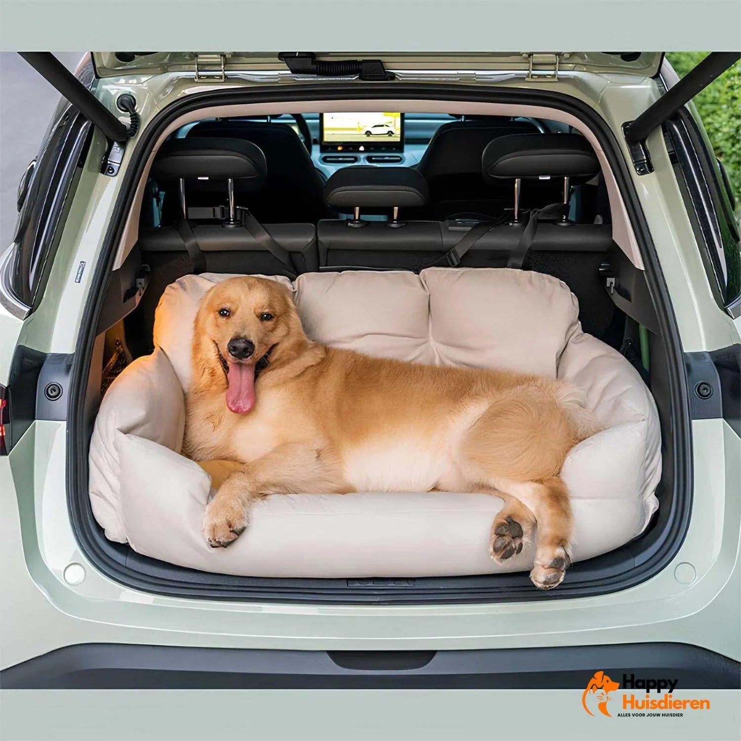 TravelPaws Bed | Veilig Honden Autostoelbed voor Lange Reizen