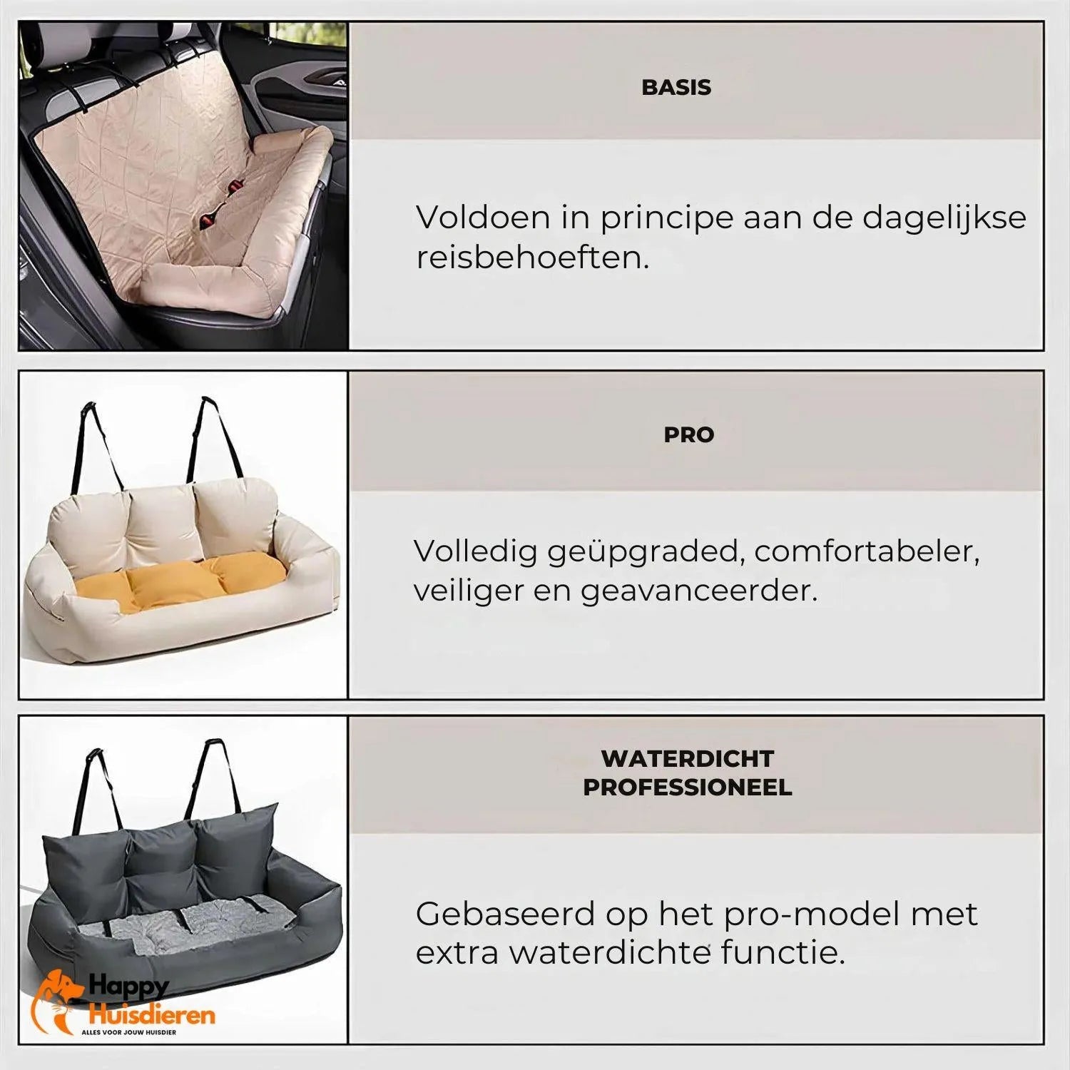 TravelPaws Bed | Veilig Honden Autostoelbed voor Lange Reizen