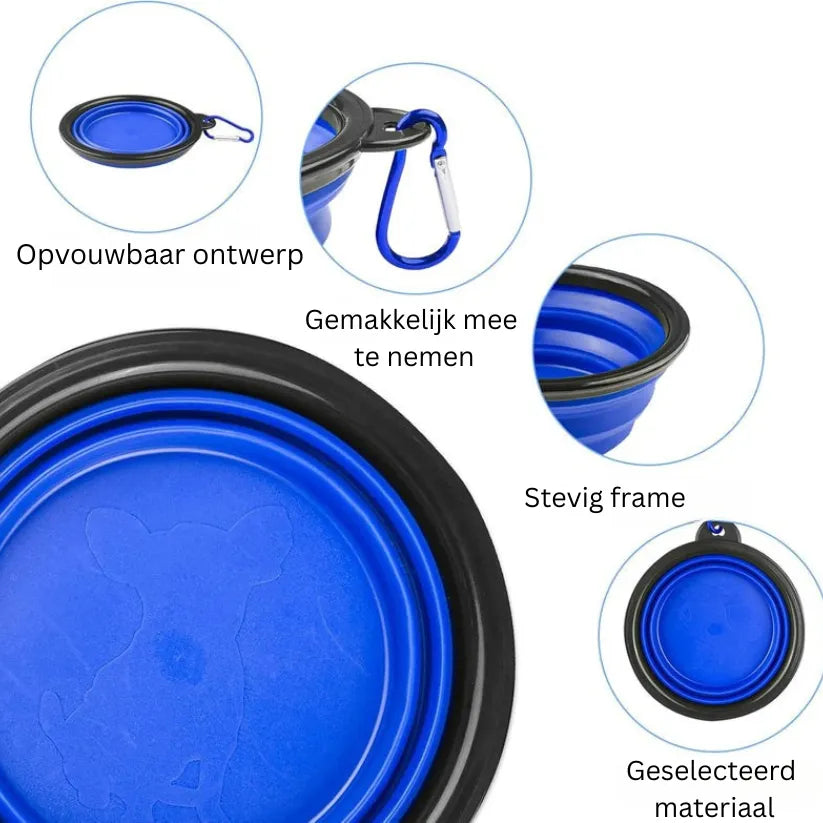 TravelPaws Drinkbak | Opvouwbare Reis Kom voor Honden en Katten