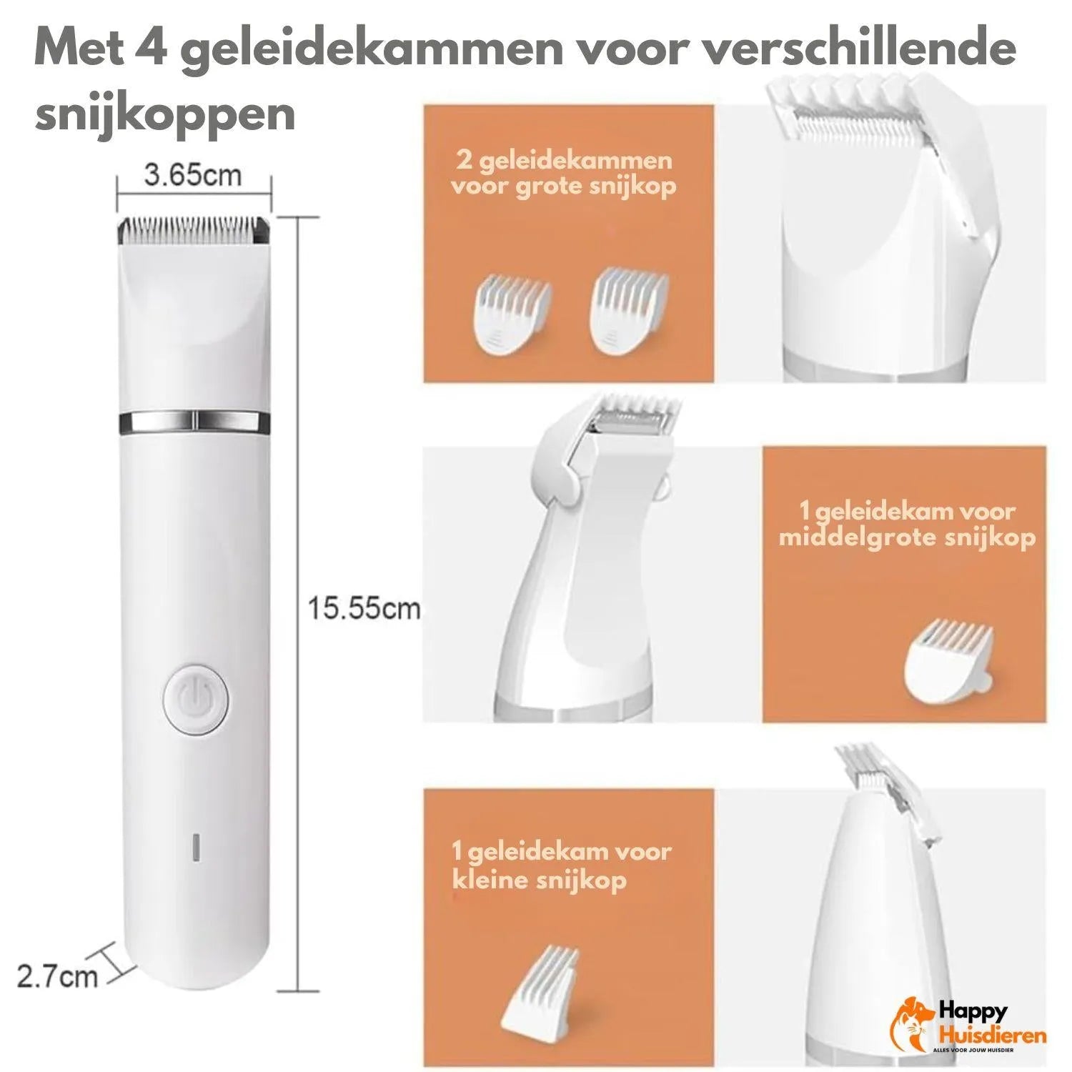 TrimEase | Stille draadloze trimmer voor huisdieren – veilig & veelzijdig