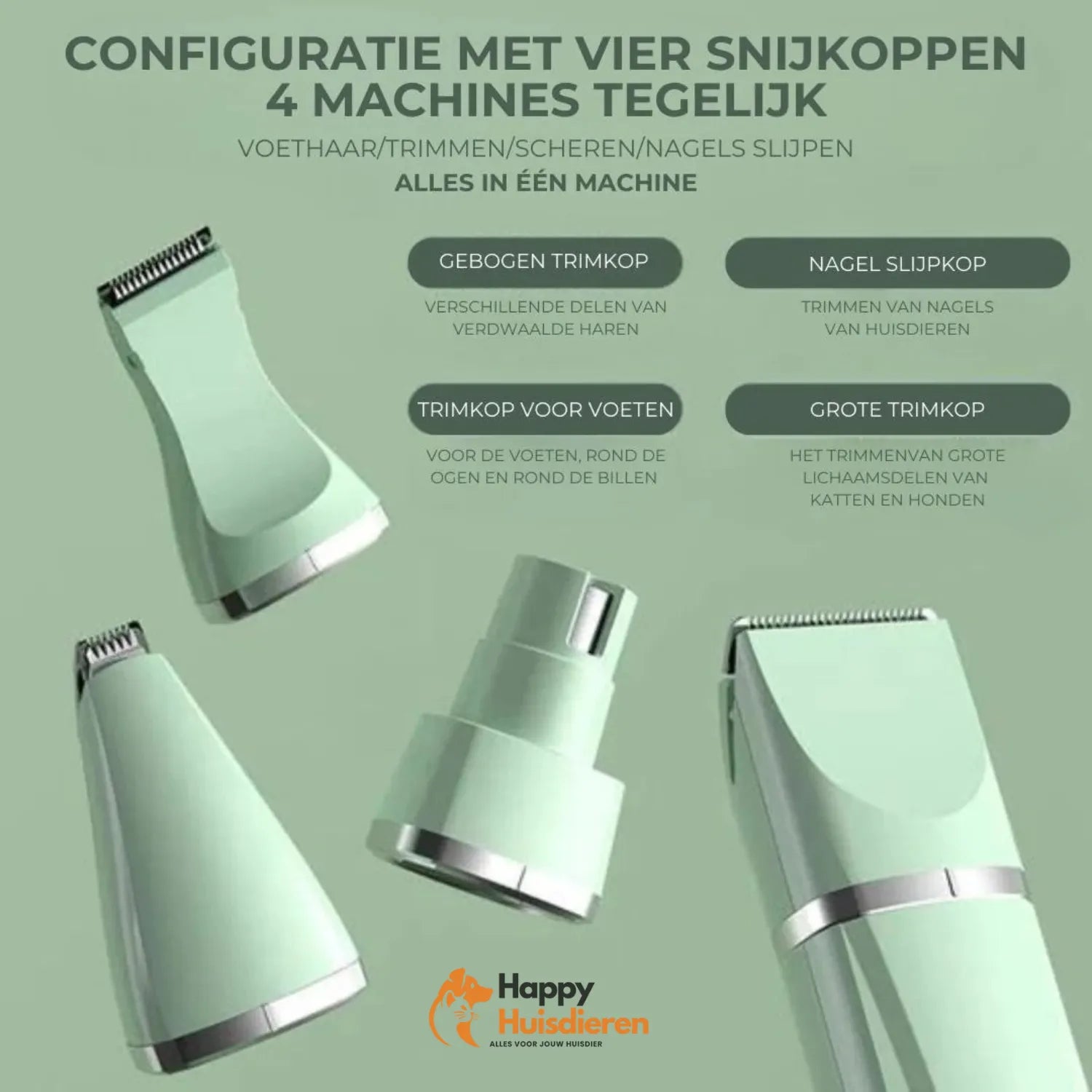 TrimTovenaar Pro | 4-in-1 Huisdiertrimmer voor efficiënt verzorgen