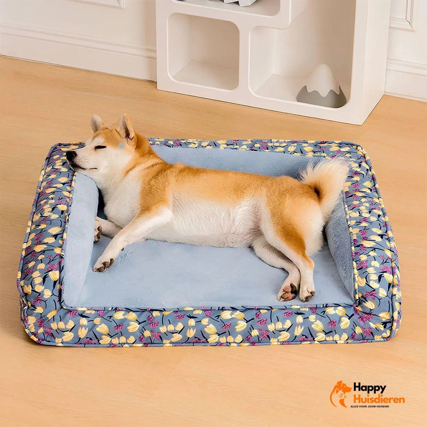 Velvet Verwenbankje | Orthopedisch hondenbankje met zachte fluwelen hoes