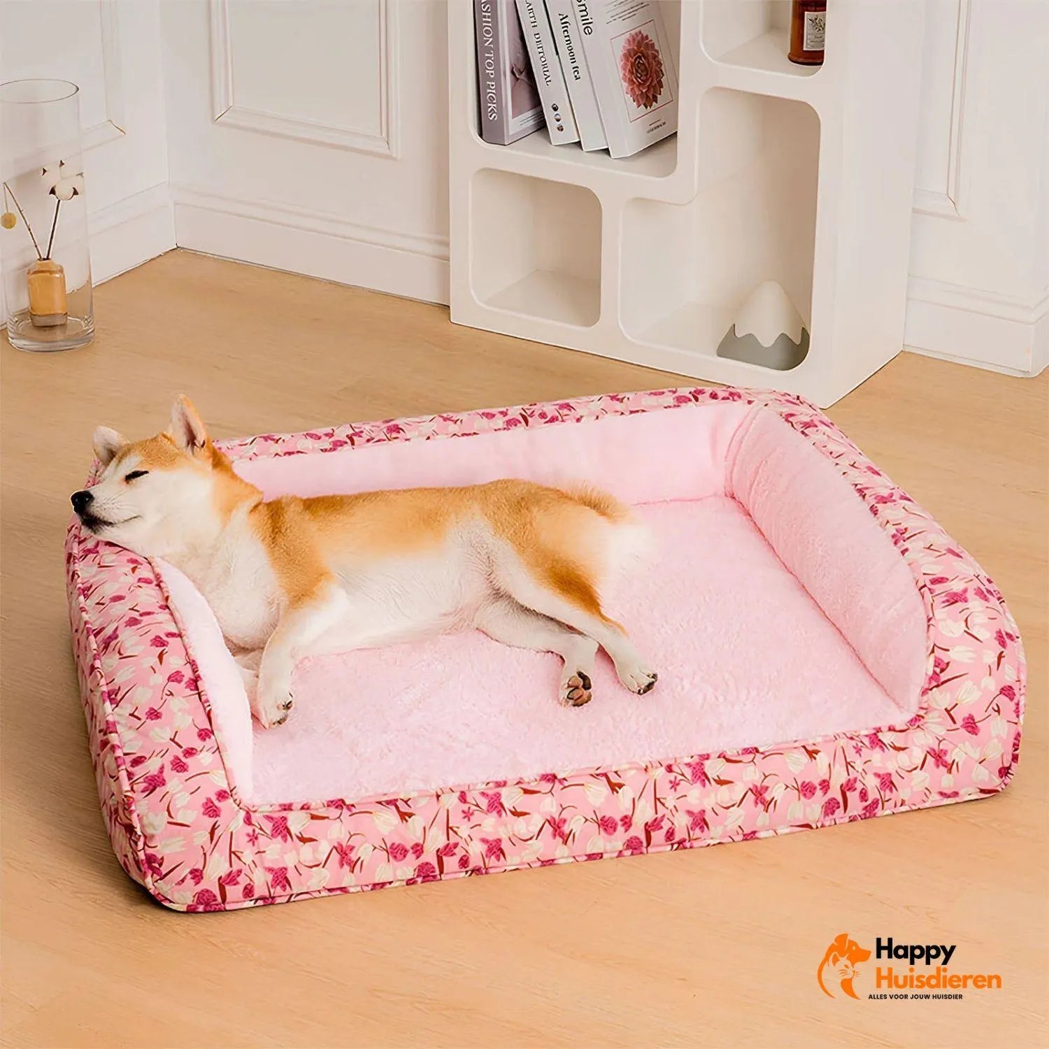 Velvet Verwenbankje | Orthopedisch hondenbankje met zachte fluwelen hoes