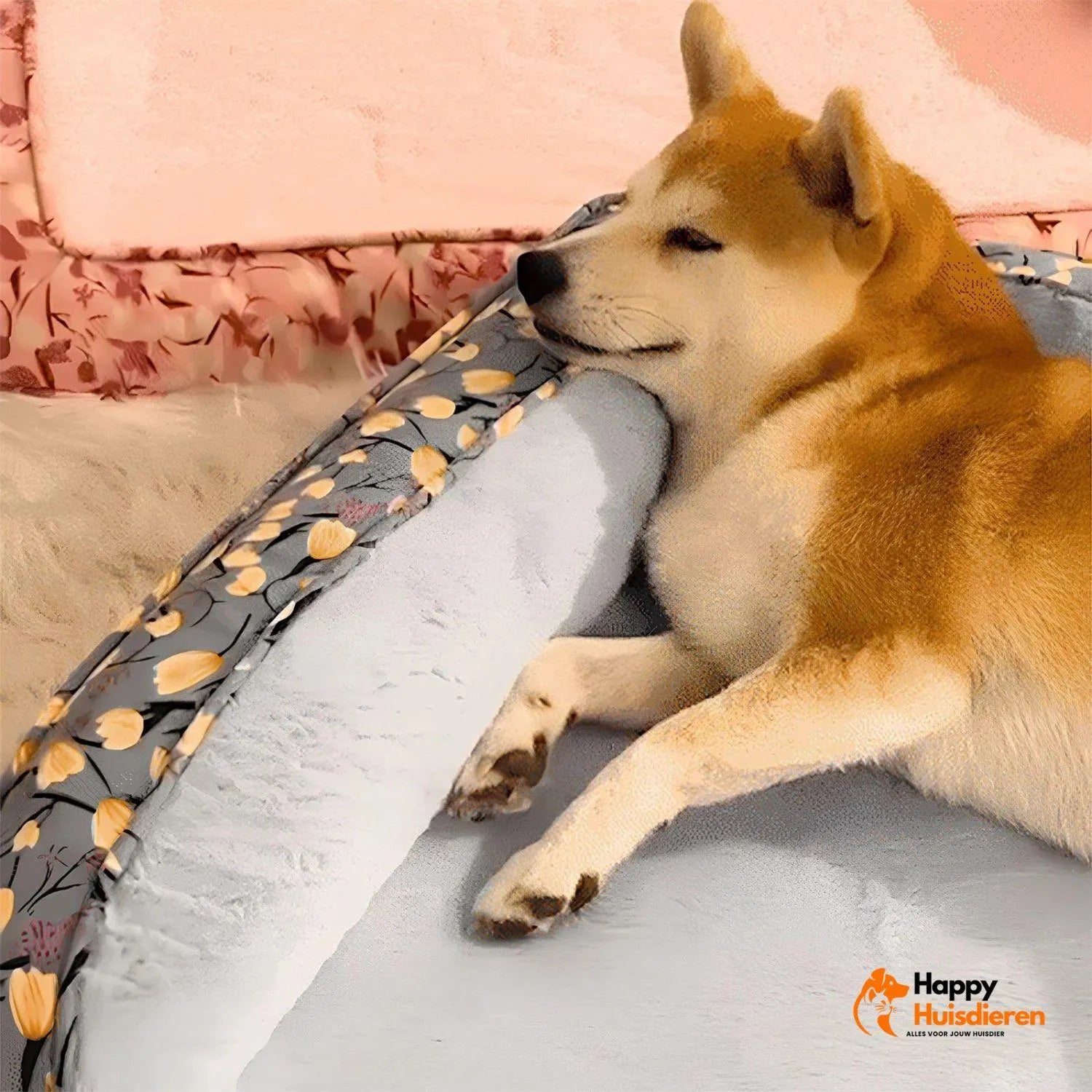 Velvet Verwenbankje | Orthopedisch hondenbankje met zachte fluwelen hoes