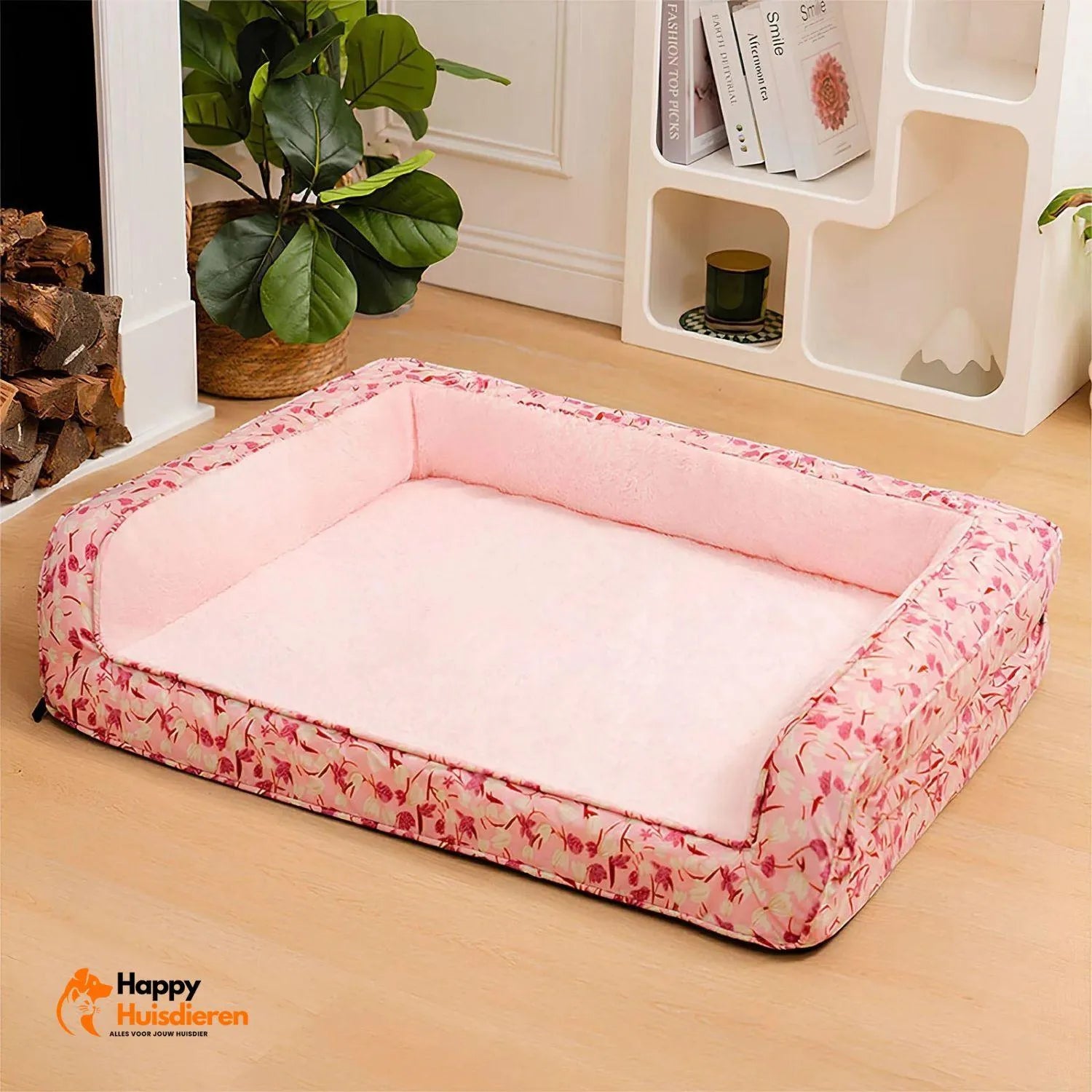 Velvet Verwenbankje | Orthopedisch hondenbankje met zachte fluwelen hoes