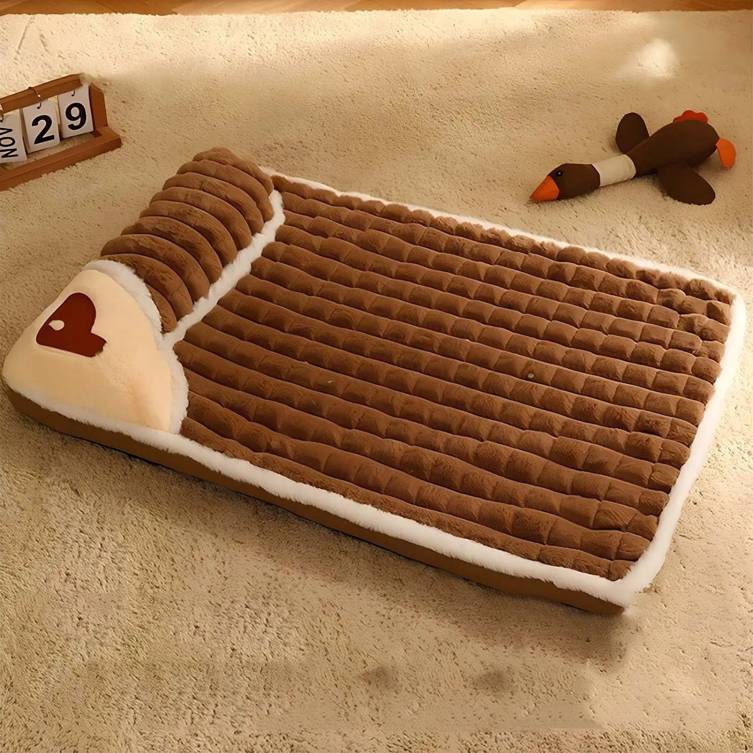 Warme Winter Nest | Luxe Geruite Bed Voor Huisdieren