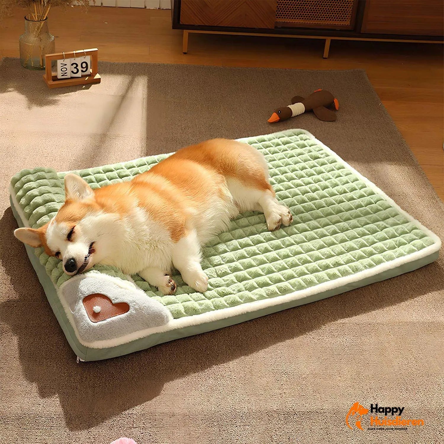 Warme Winter Nest | Luxe Geruite Bed Voor Huisdieren