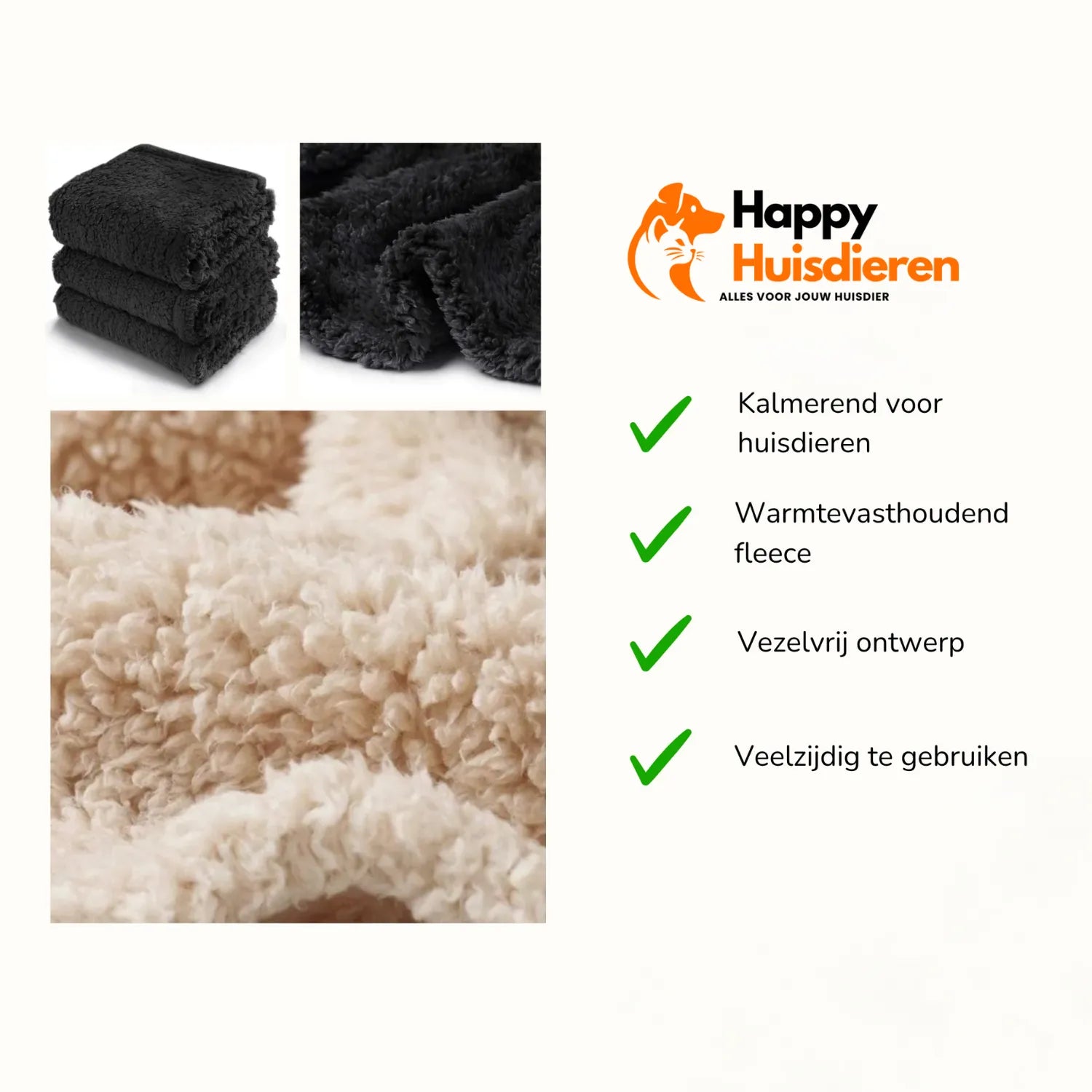 WarmteNest Deken | Zachte Pluchen Fleece Huisdierdeken voor Extra Comfort