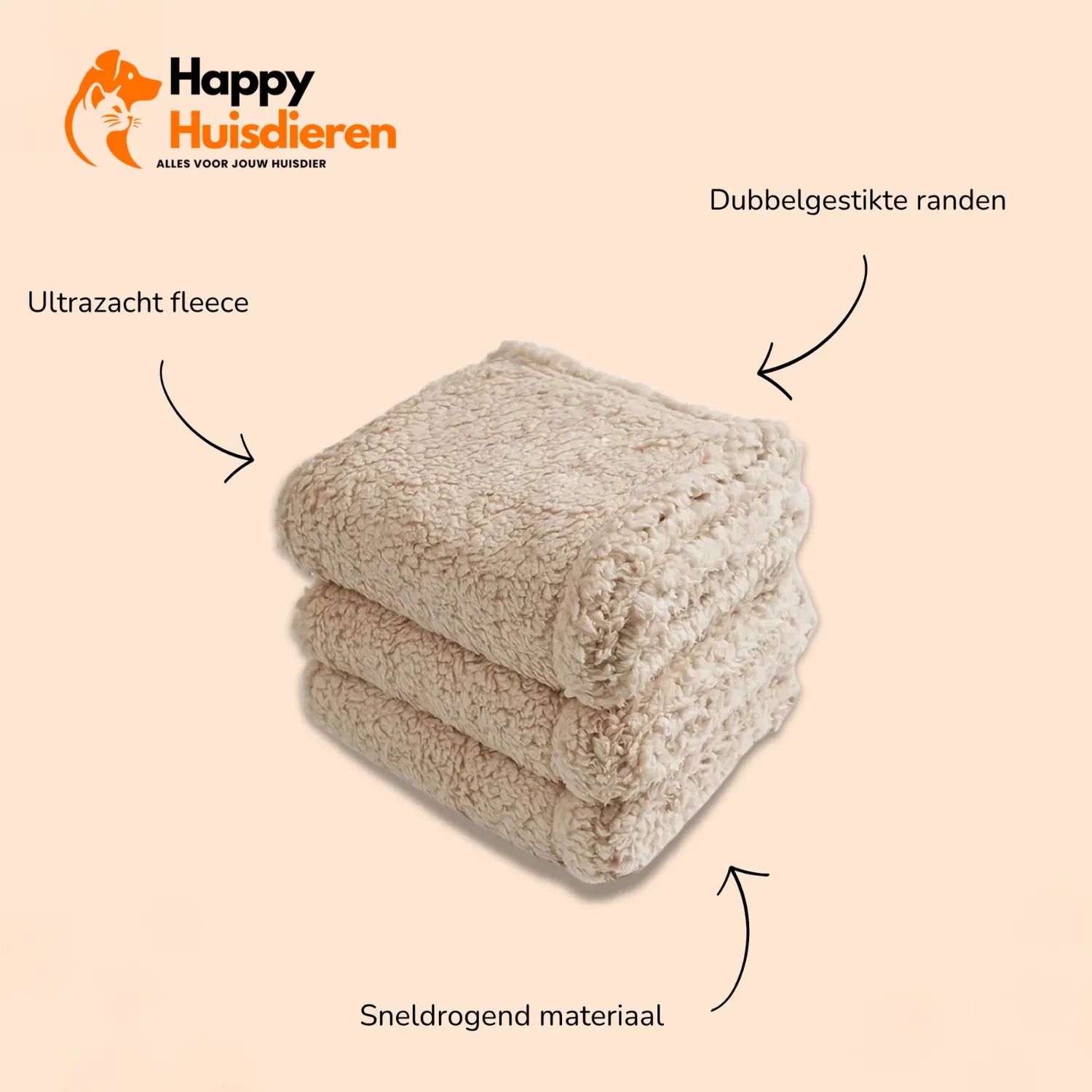 WarmteNest Deken | Zachte Pluchen Fleece Huisdierdeken voor Extra Comfort