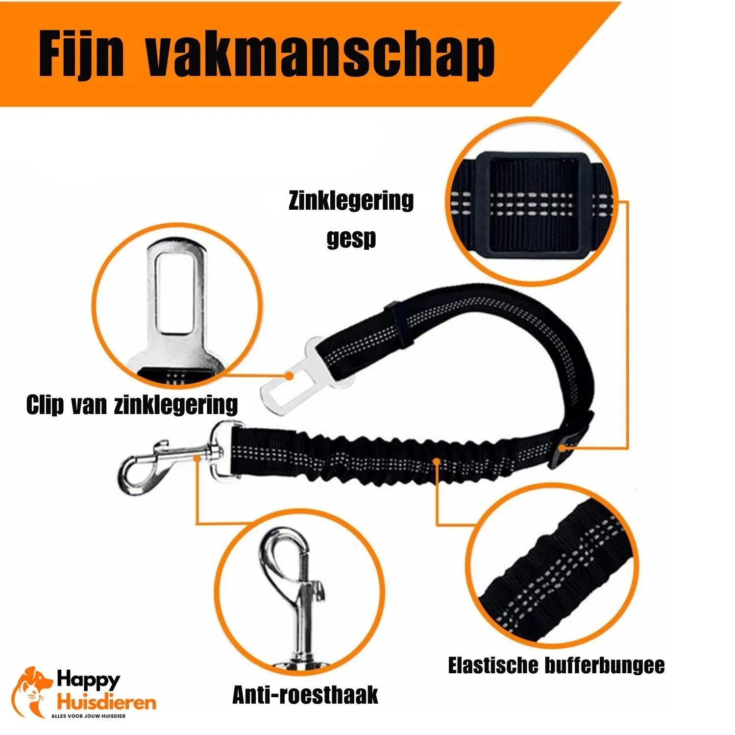 WoofBelt | Verstelbare Hondengordel voor Auto – Veilig & Comfortabel Reizen
