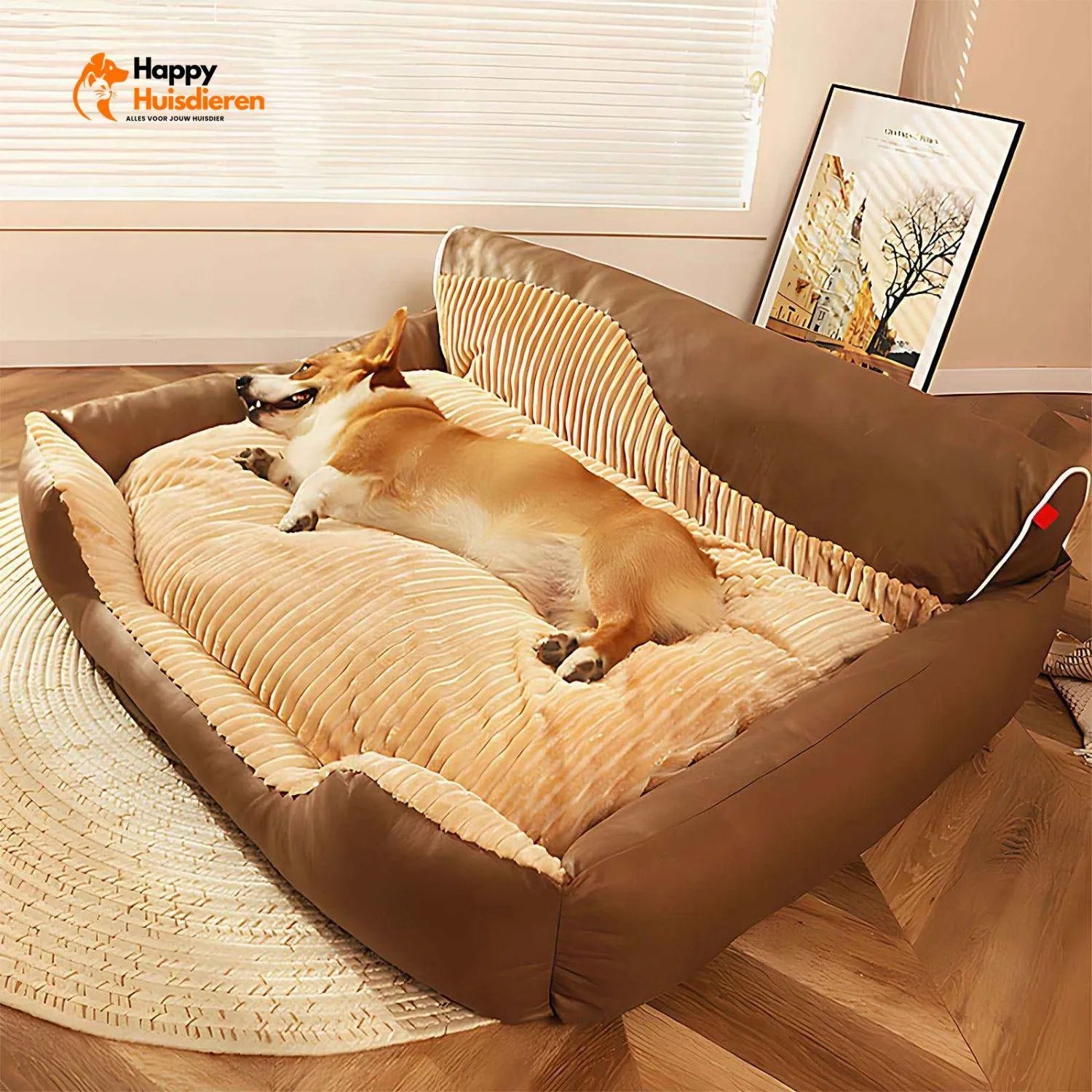 WoofHaven Lounge | All-Seizoen Bed voor Comfort en Ondersteuning
