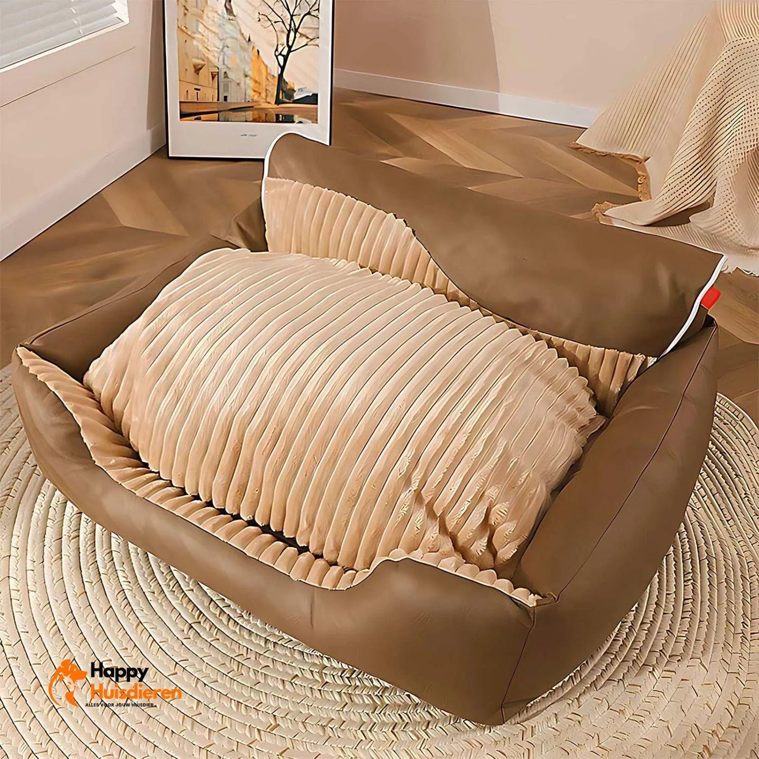 WoofHaven Lounge | All-Seizoen Bed voor Comfort en Ondersteuning