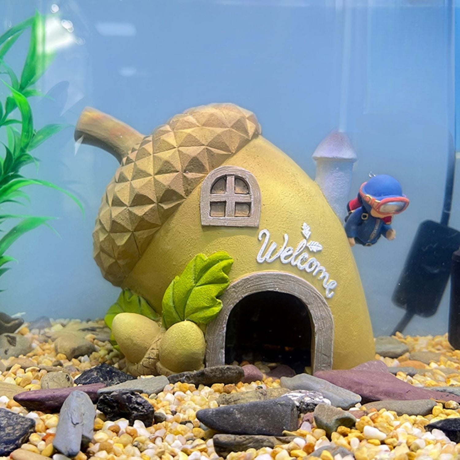 Exotische aquariumdecoratie voor een levendig tropisch onderwaterlandschap