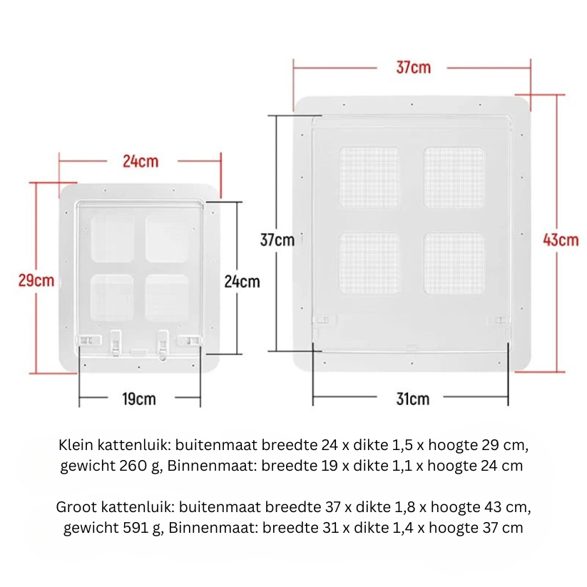 PawPort Magneetdeur | Huisdier luik doorgang van kunststof met slot