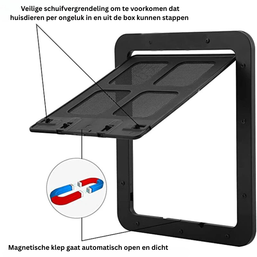 PawPort Magneetdeur | Huisdier luik doorgang van kunststof met slot