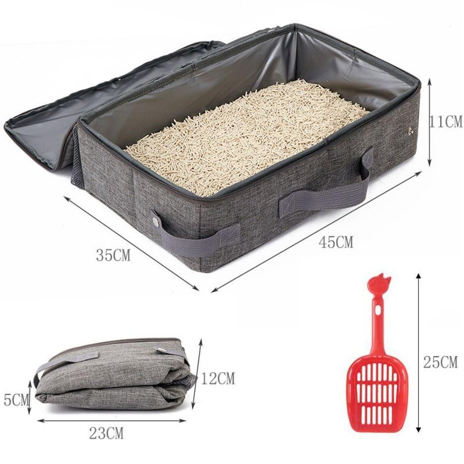 Opvouwbare en waterdichte kattenbak voor reisdoeleinden