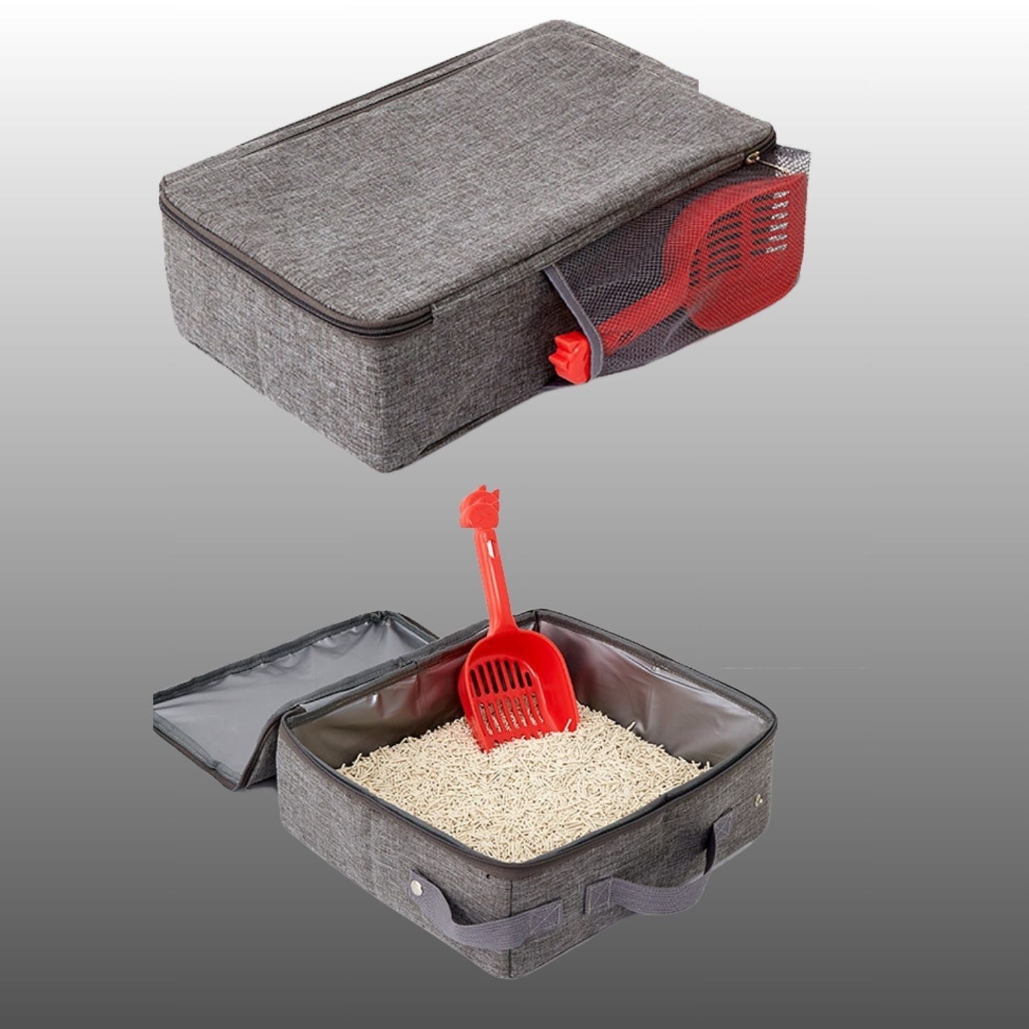 Opvouwbare en waterdichte kattenbak voor reisdoeleinden