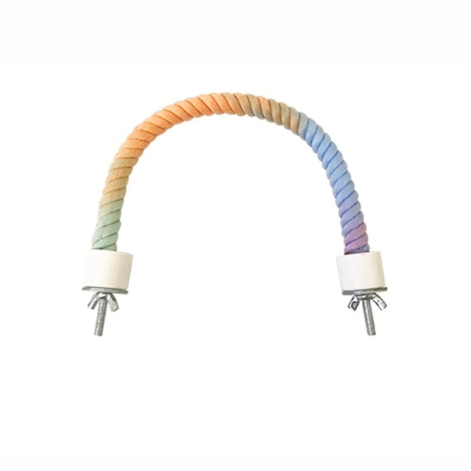 Kleurrijk klimtouw voor actieve vogels in een vogelkooi