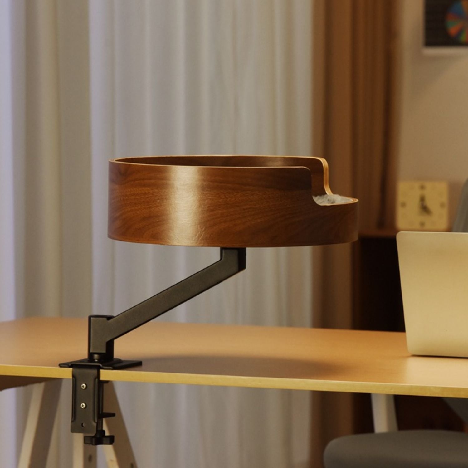 Verstelbare en draaibare dubbele kattenmand geschikt voor bureau gebruik